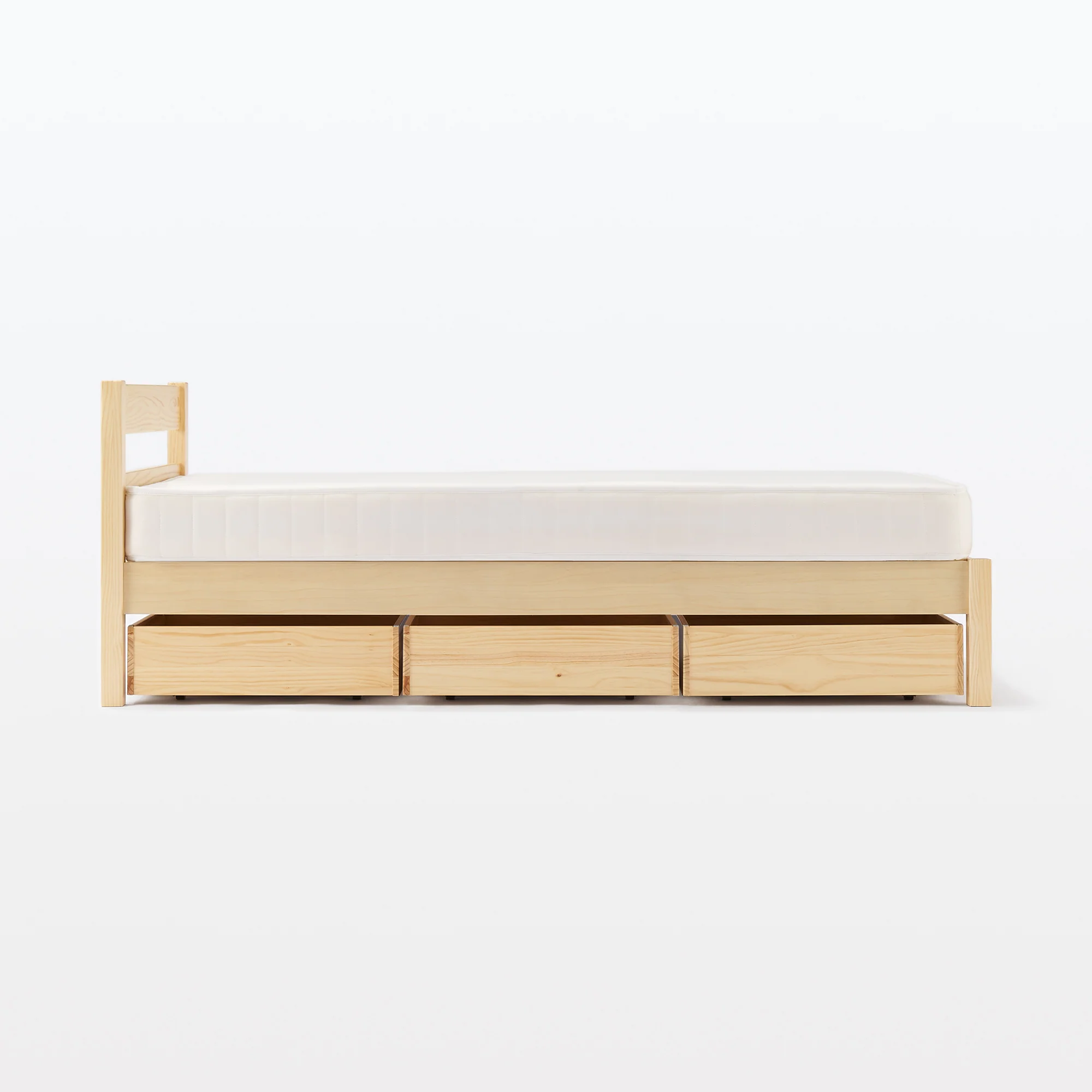 [HD] Pine Wooden Bed - Double - Image 11