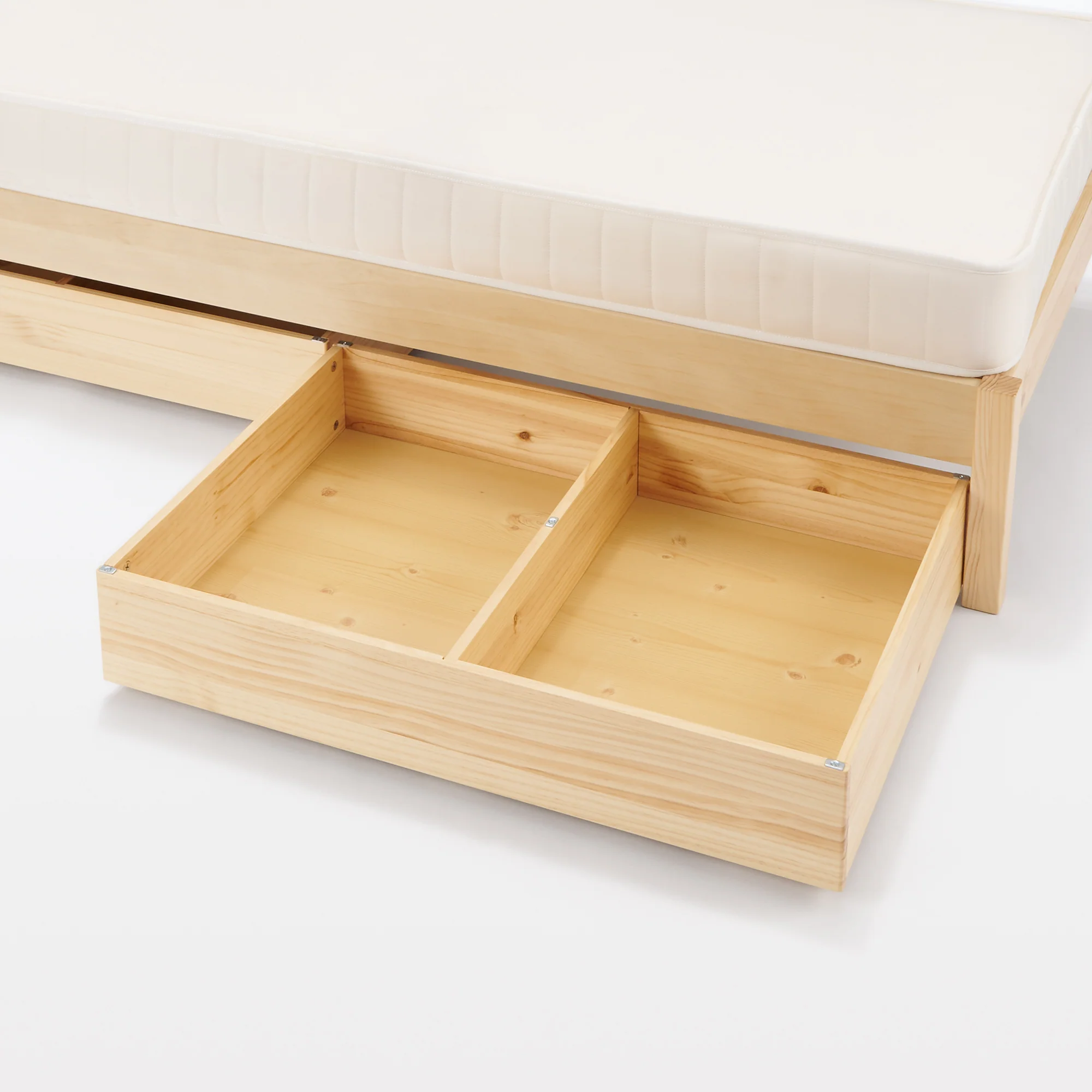 [HD] Pine Wooden Bed - Double - Image 9