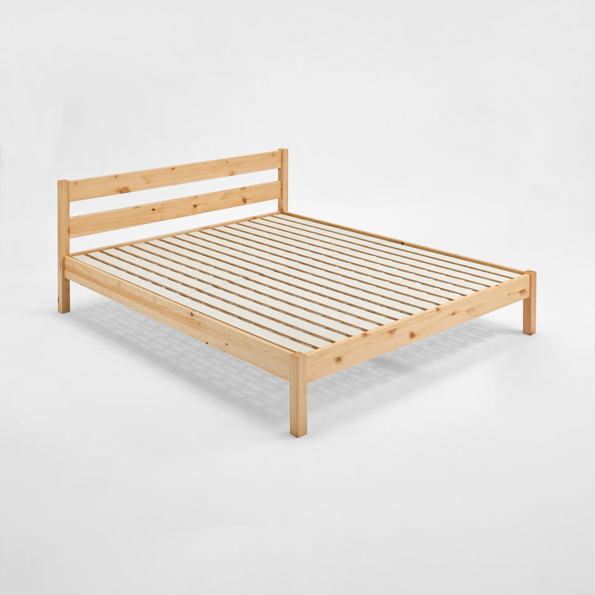 [HD] Pine Wooden Bed - Queen - Image 4