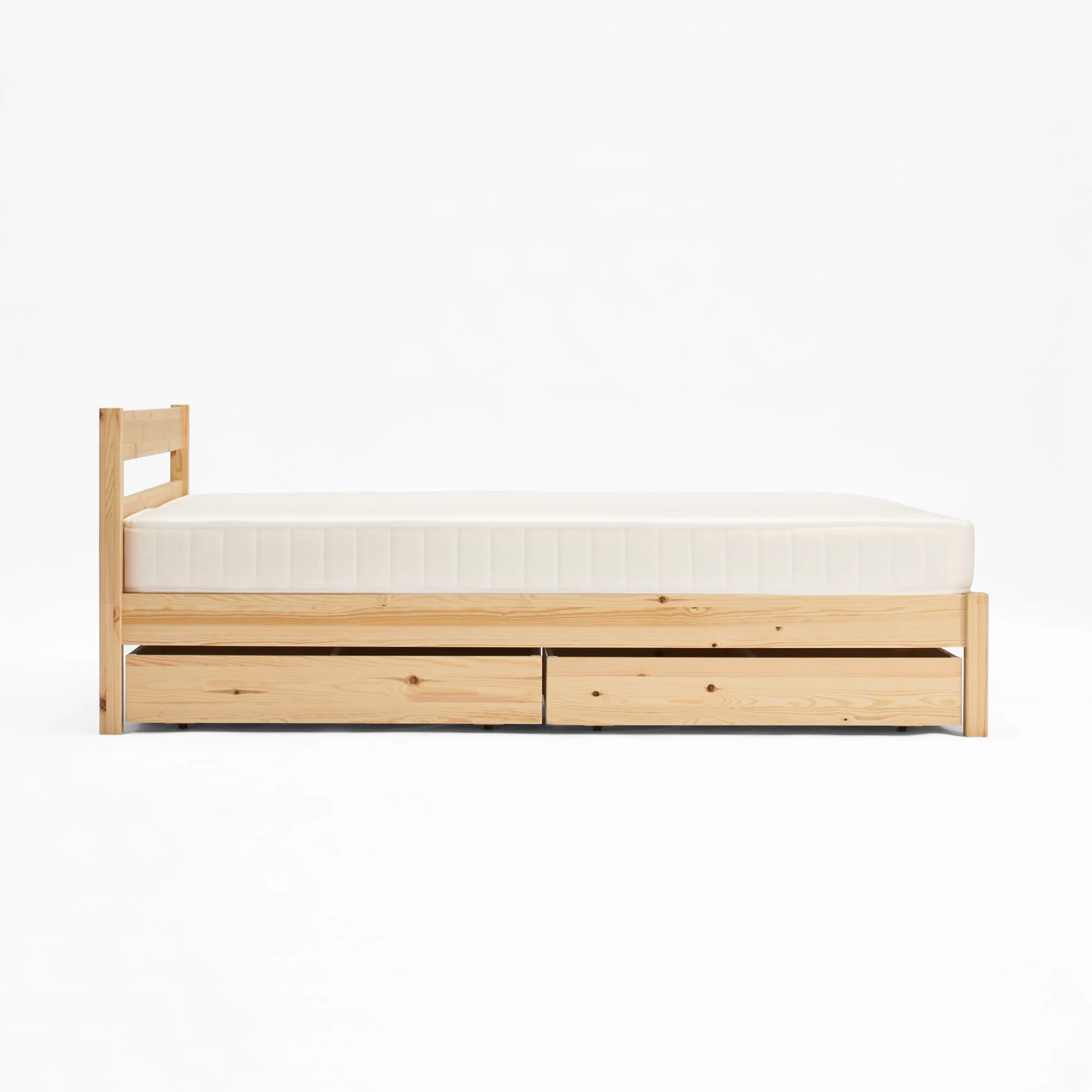 [HD] Pine Wooden Bed - Queen - Image 8