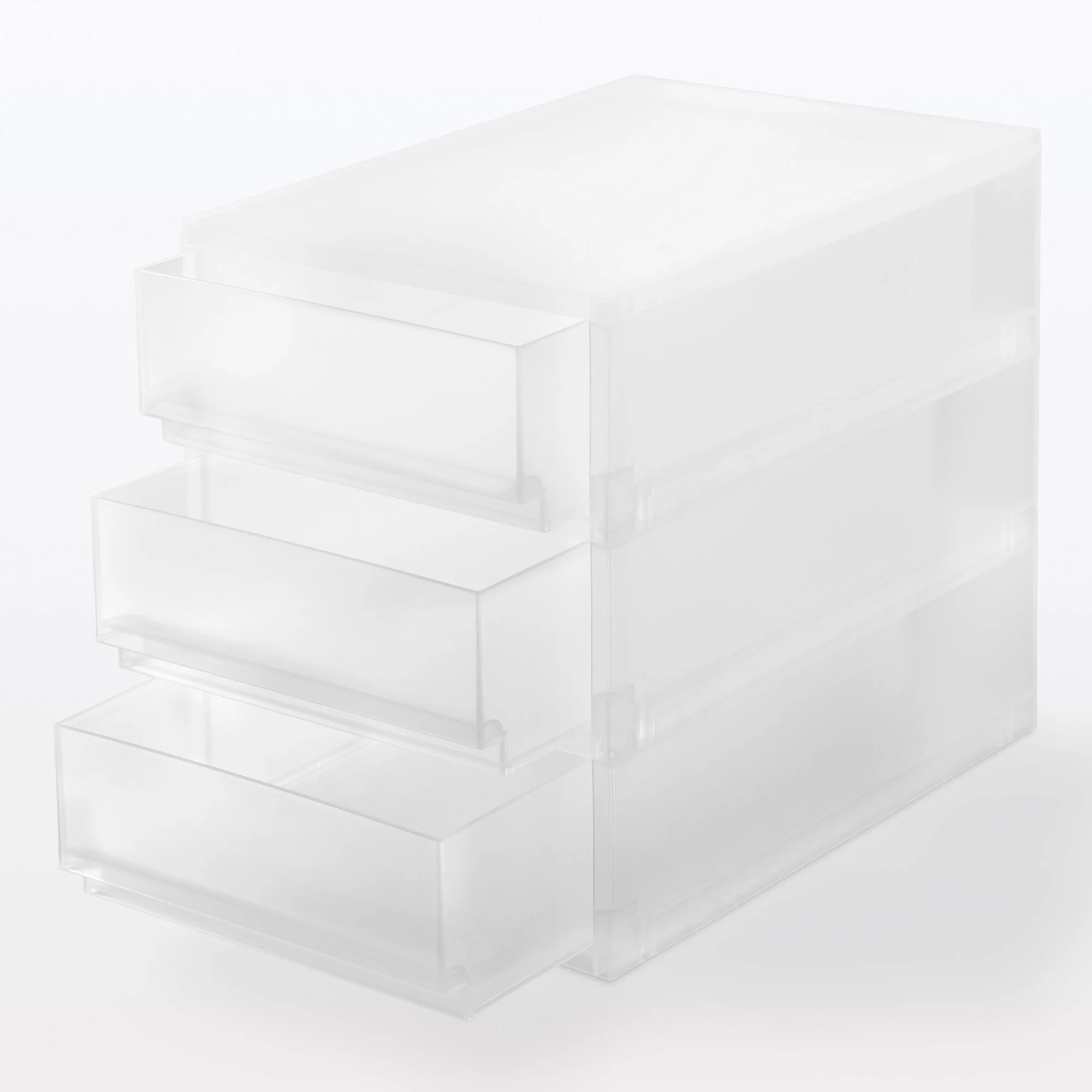 Polypropylene Storage Case Shallow 3 Drawers - Image 2