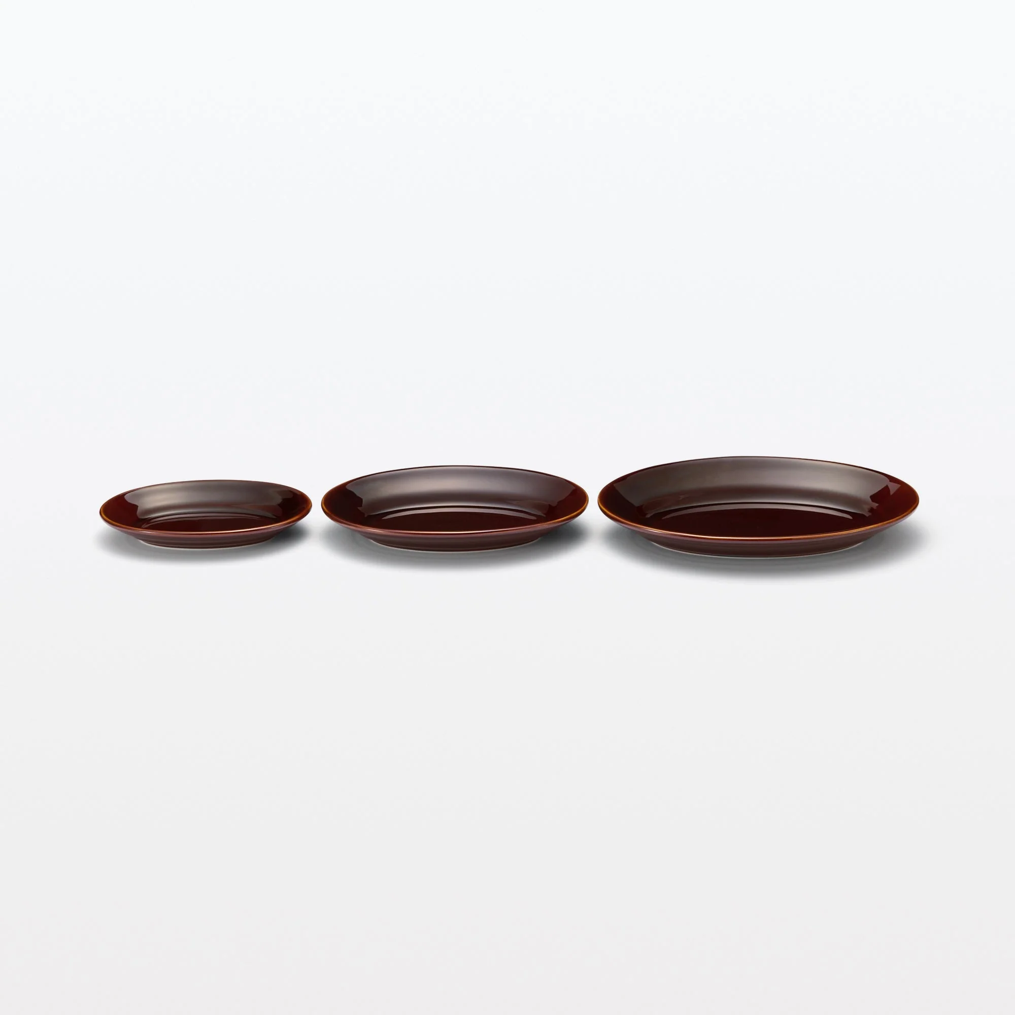 Porcelain Rimmed Oval Plate Large - Brown Glaze - Image 8