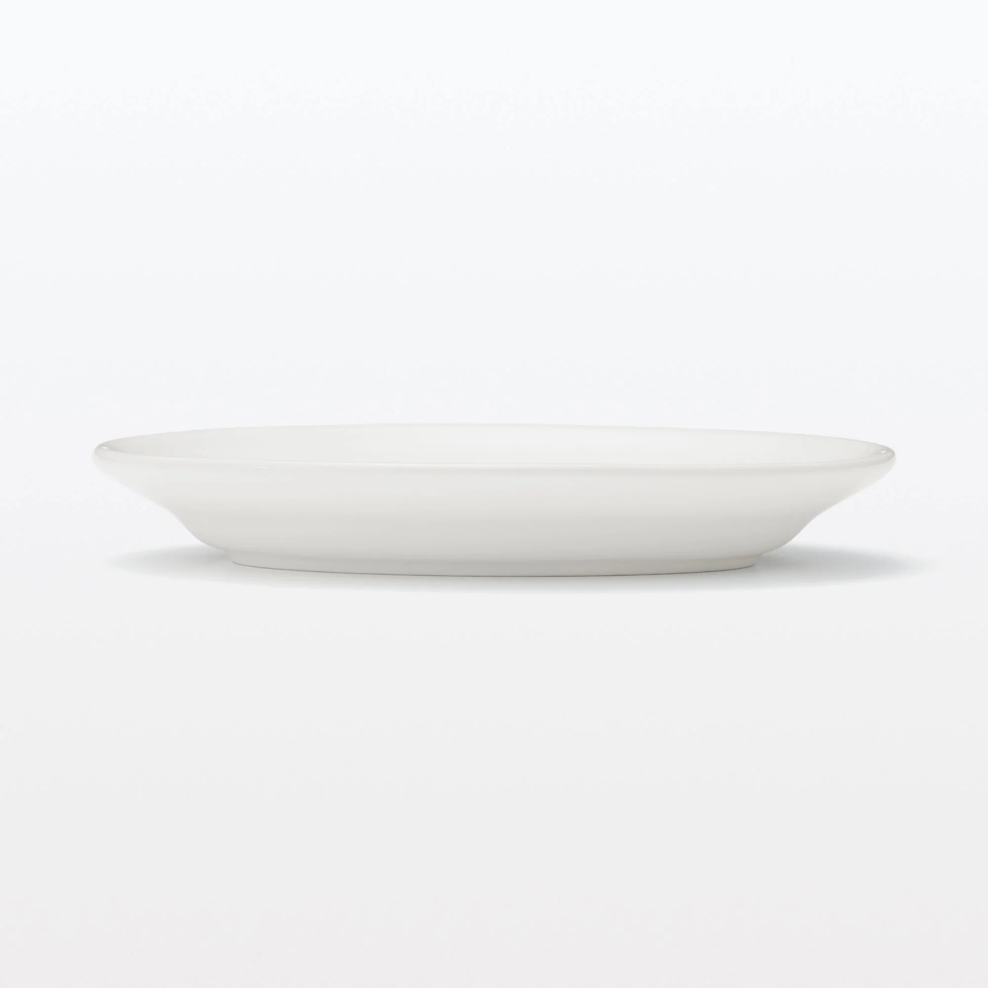Porcelain Rimmed Oval Plate Medium - White - Image 3