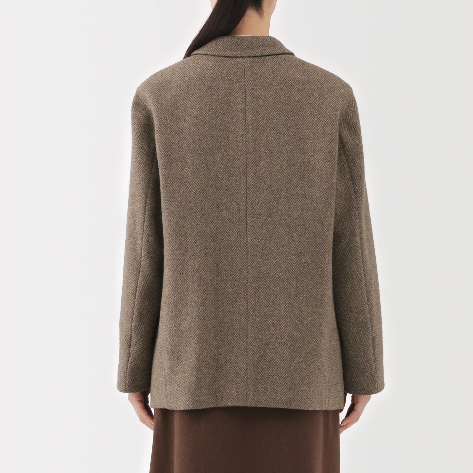 Reclaimed Wool Blend Tweed Jacket - Image 6