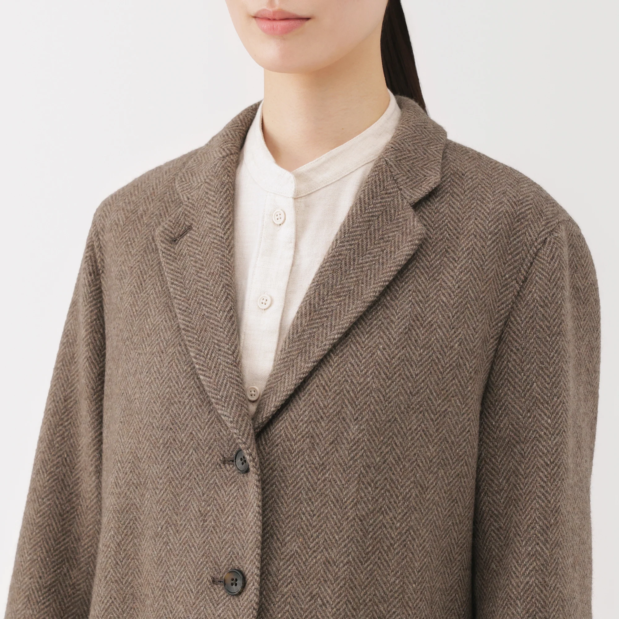 Reclaimed Wool Blend Tweed Jacket - Image 7