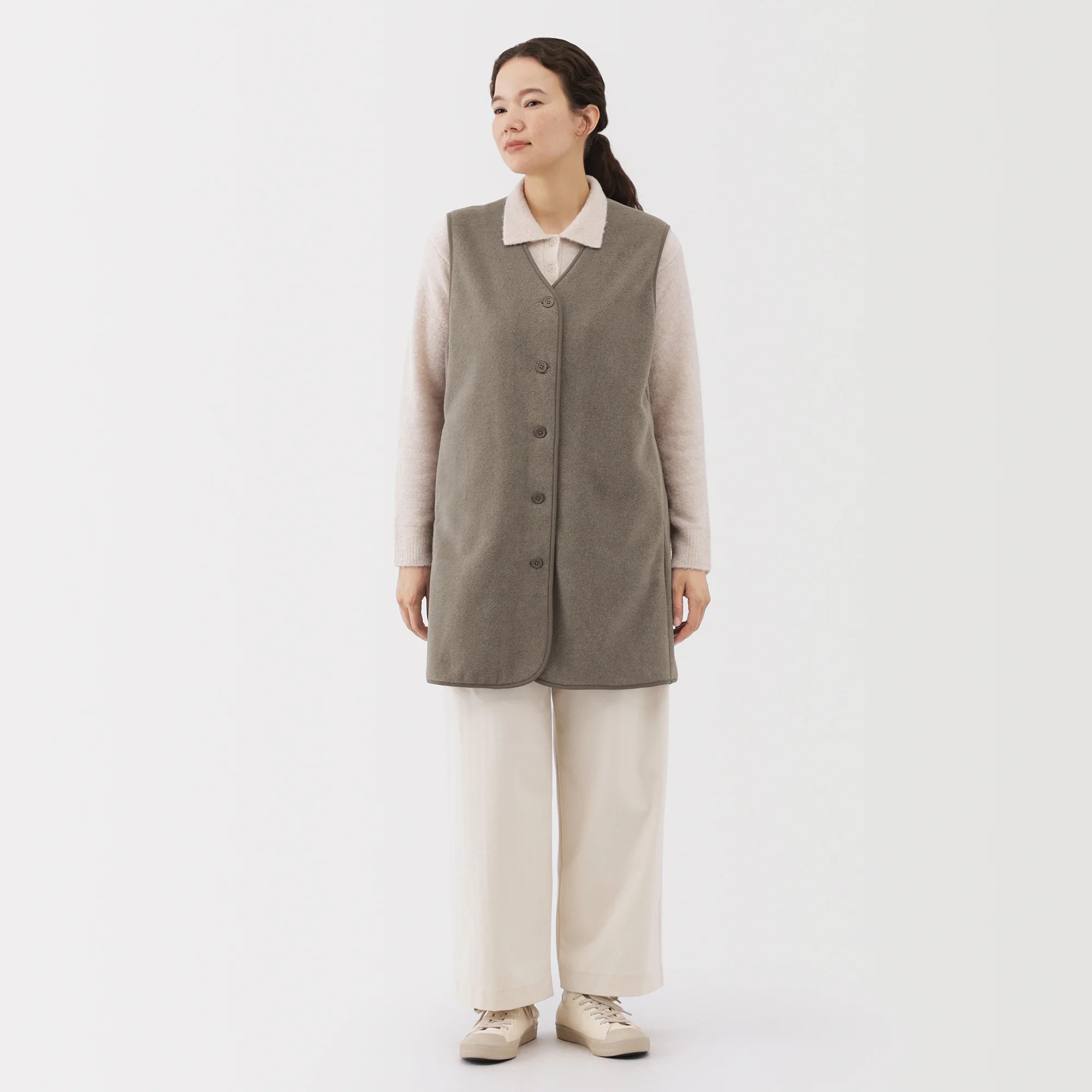 Recyclable Fleece Long Gilet - Image 12