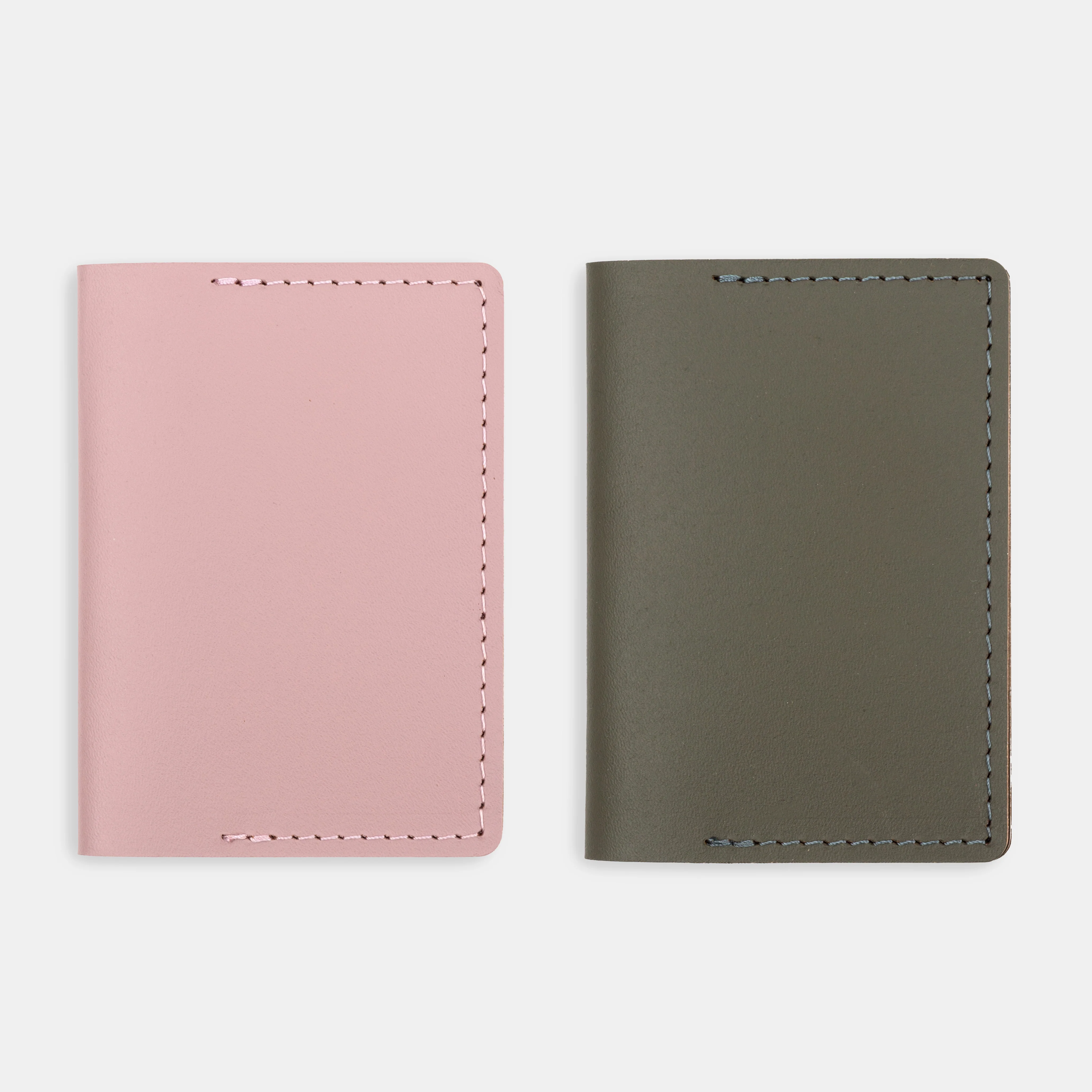 Recycled Leather Travel Card Holder - Khaki - Image 4