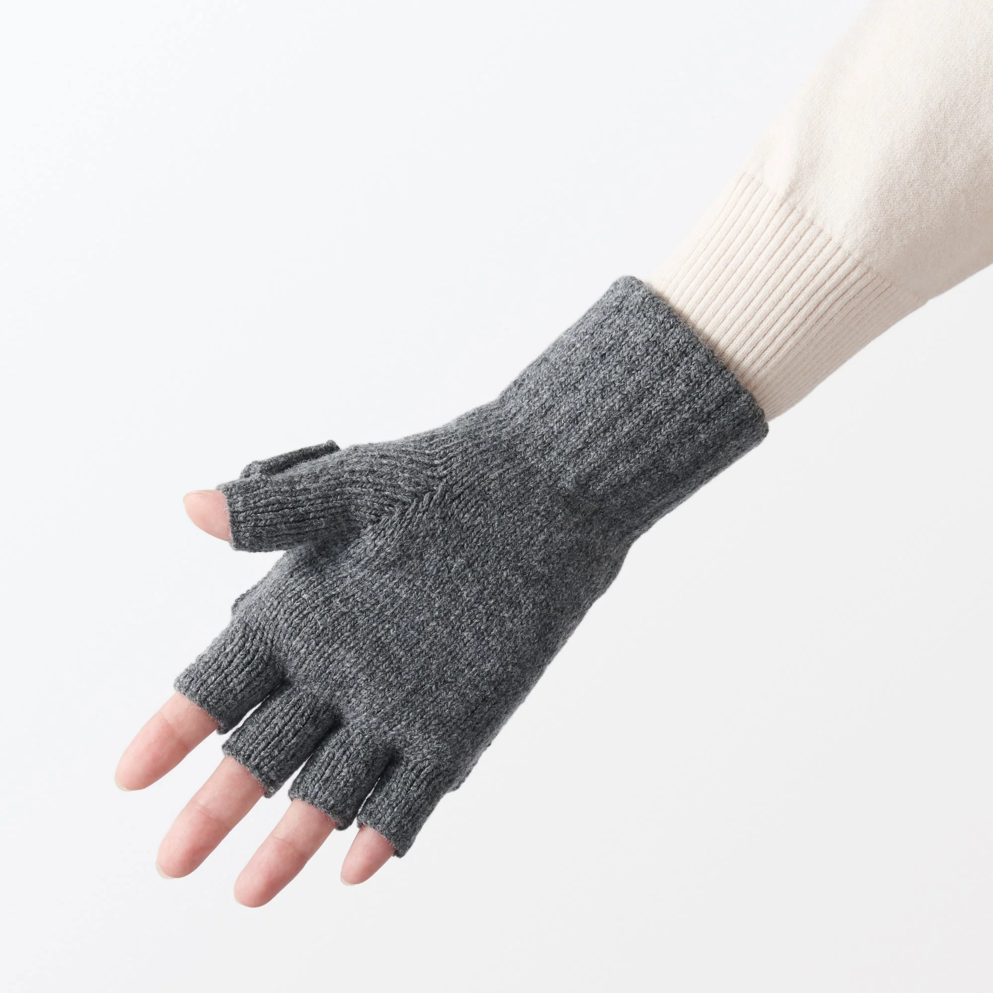 Recycled Polyester Blend Fingerless Gloves