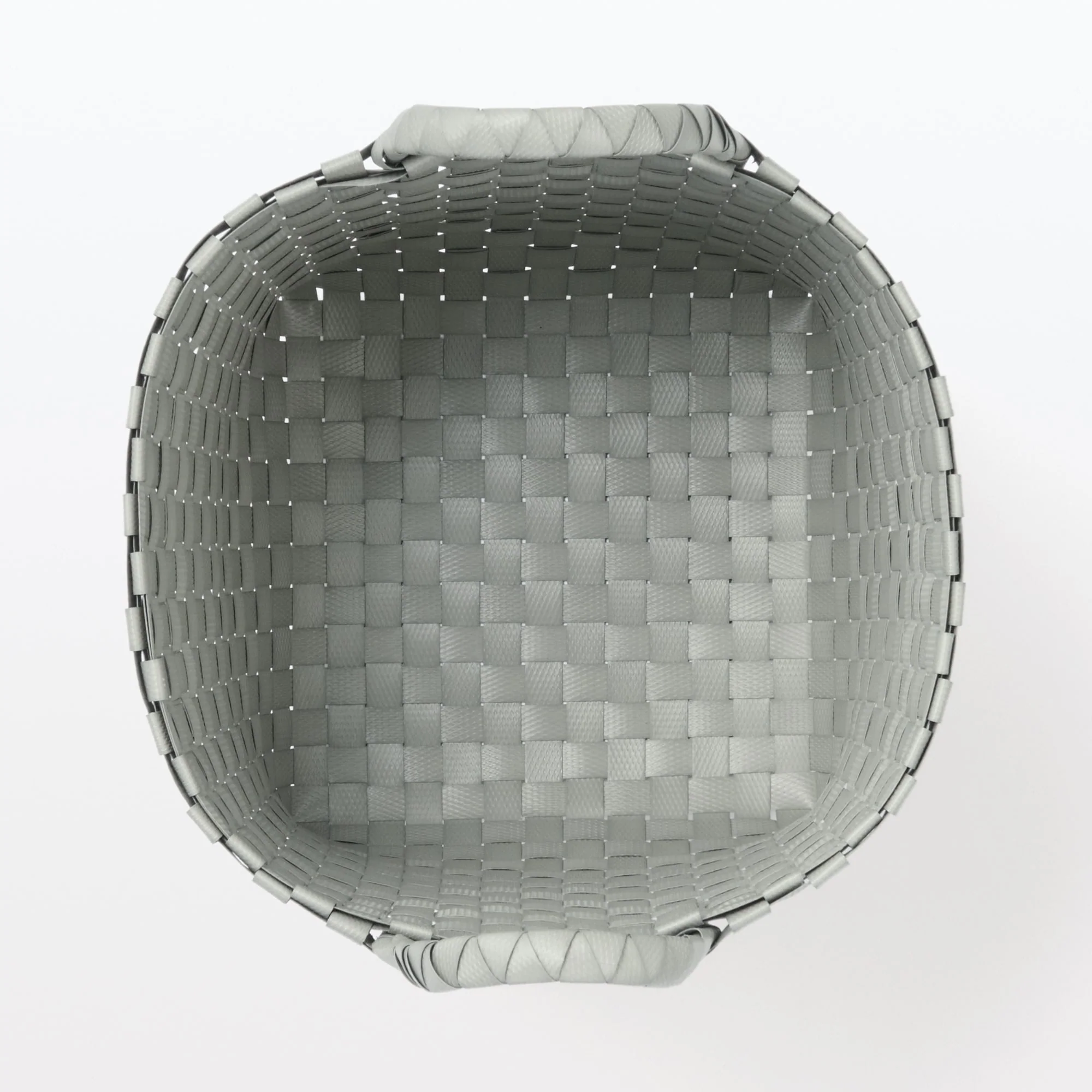 Recycled Polypropylene Strap Weave Basket - Gray - Small (dia. 9.8 x H7.9") - Image 4