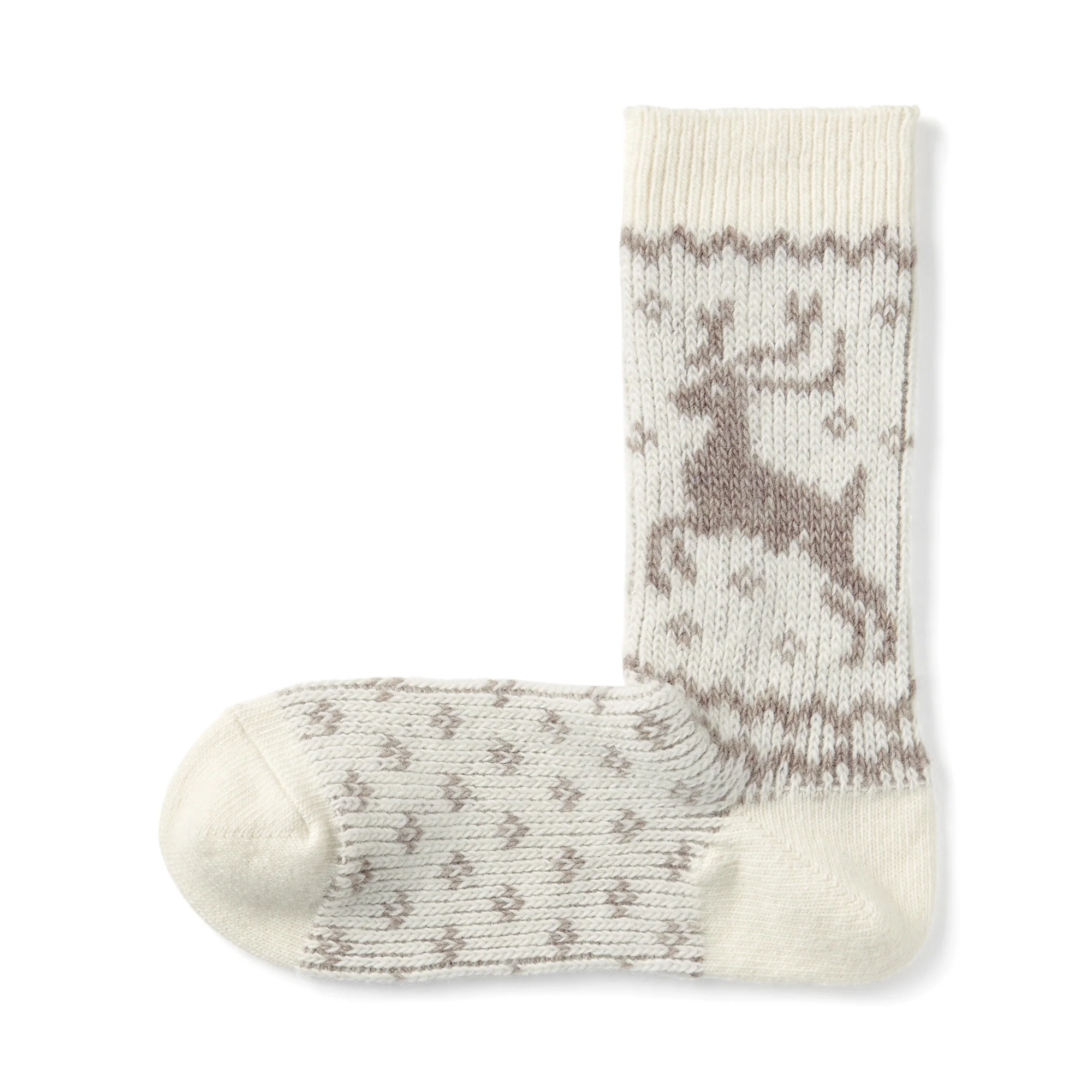 Right Angle Loose Top Reindeer Pattern Socks - Image 3