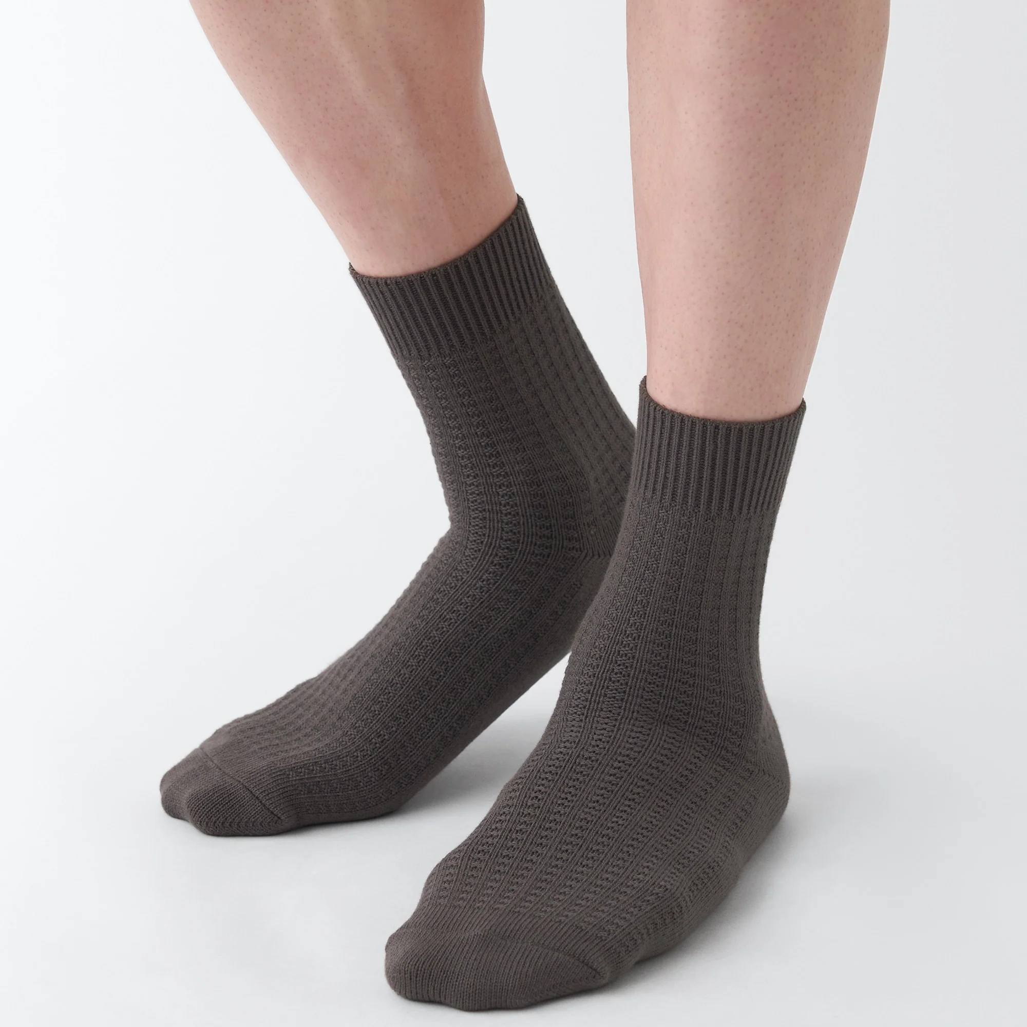 Right Angle Waffle Short Socks
