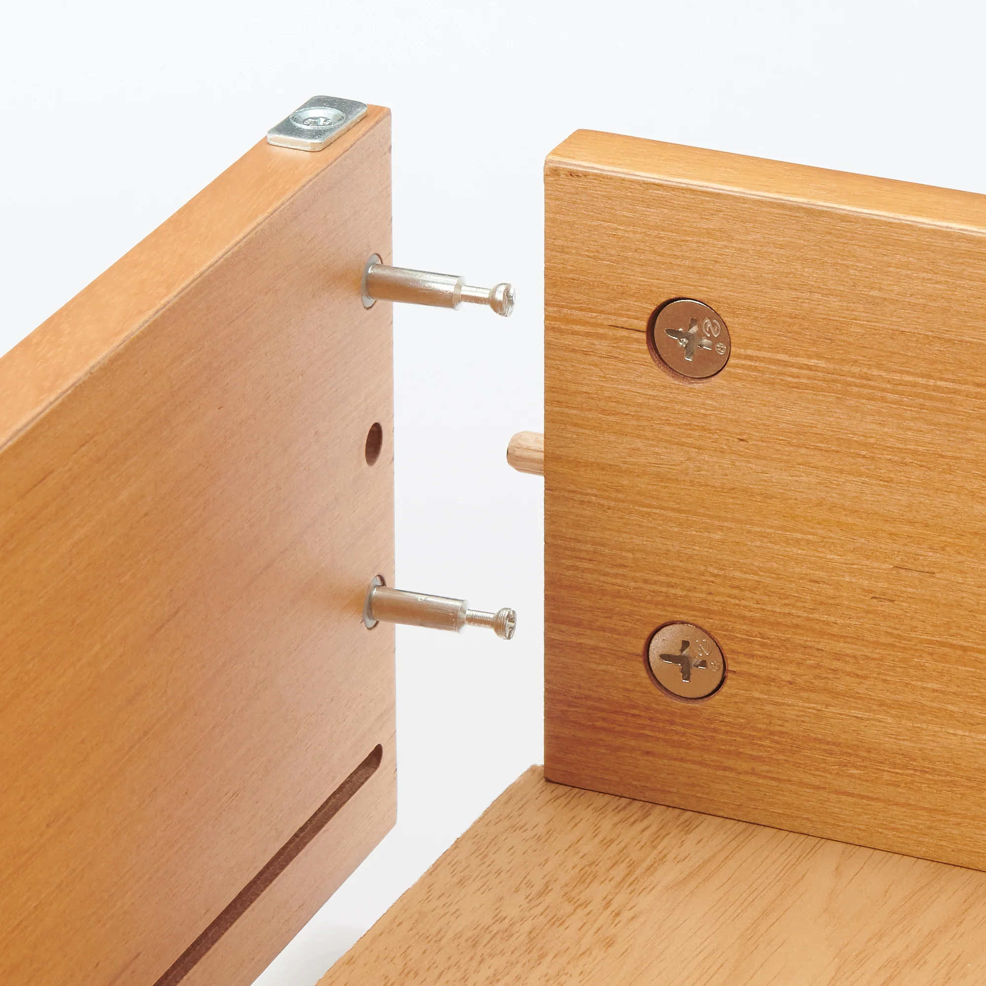 [HD] Rubberwood Wooden Bed Storage Box with Divider - Image 5