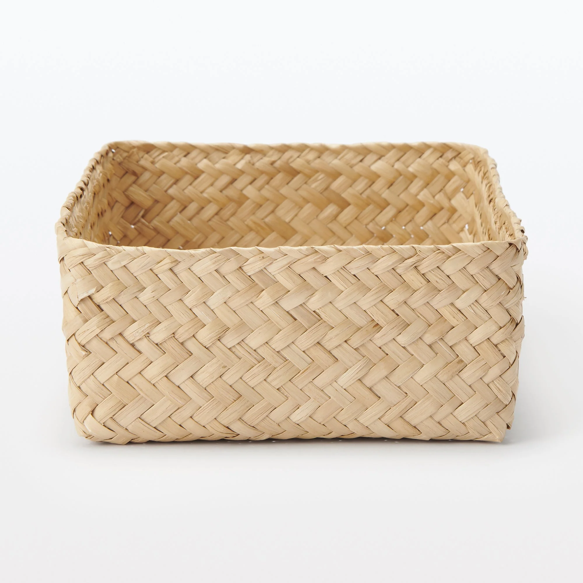 Seagrass Organizer Herringbone Rectangular Basket - Medium (W5.9 x D9.8 x H2.8") - Image 2