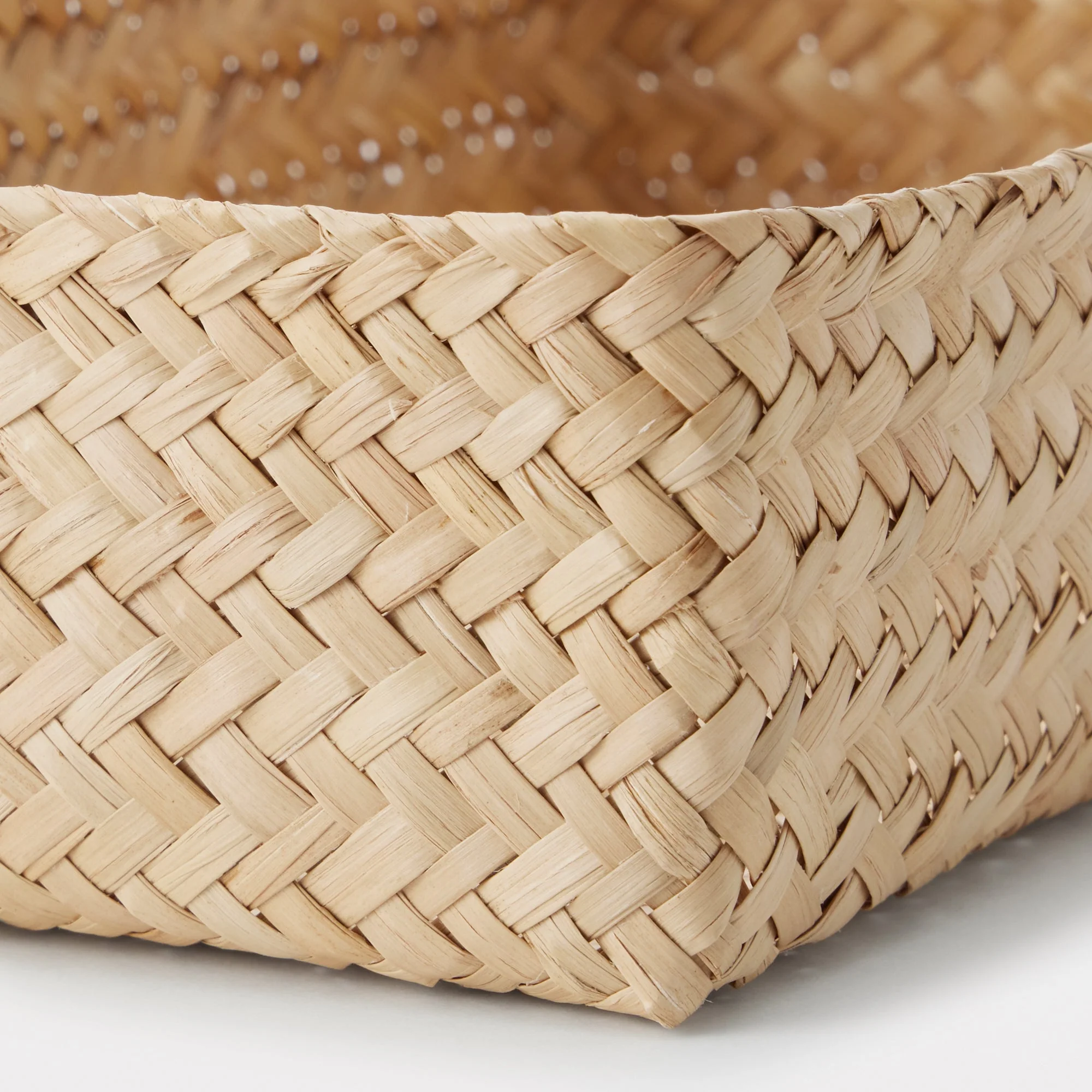 Seagrass Organizer Herringbone Rectangular Basket - Medium (W5.9 x D9.8 x H2.8") - Image 5
