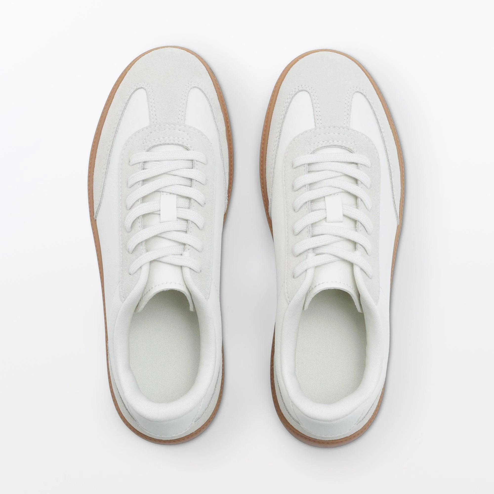 Soft Insole Combination Sneakers - Off White - Image 11