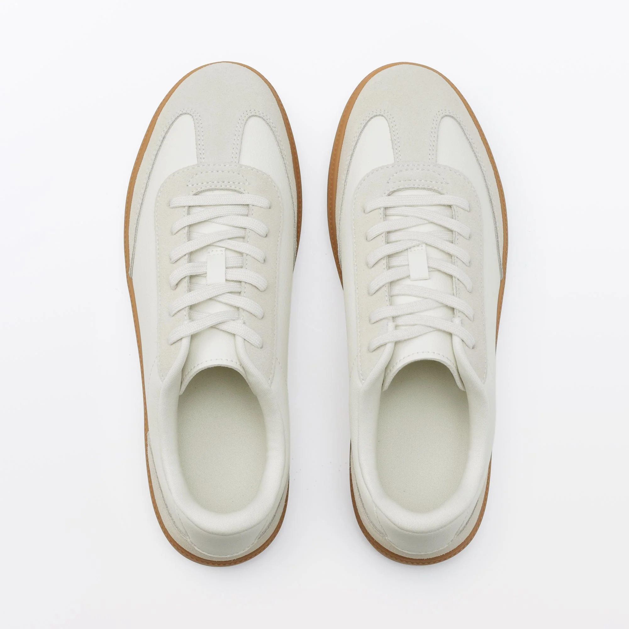 Soft Insole Combination Sneakers - Off White - Image 4