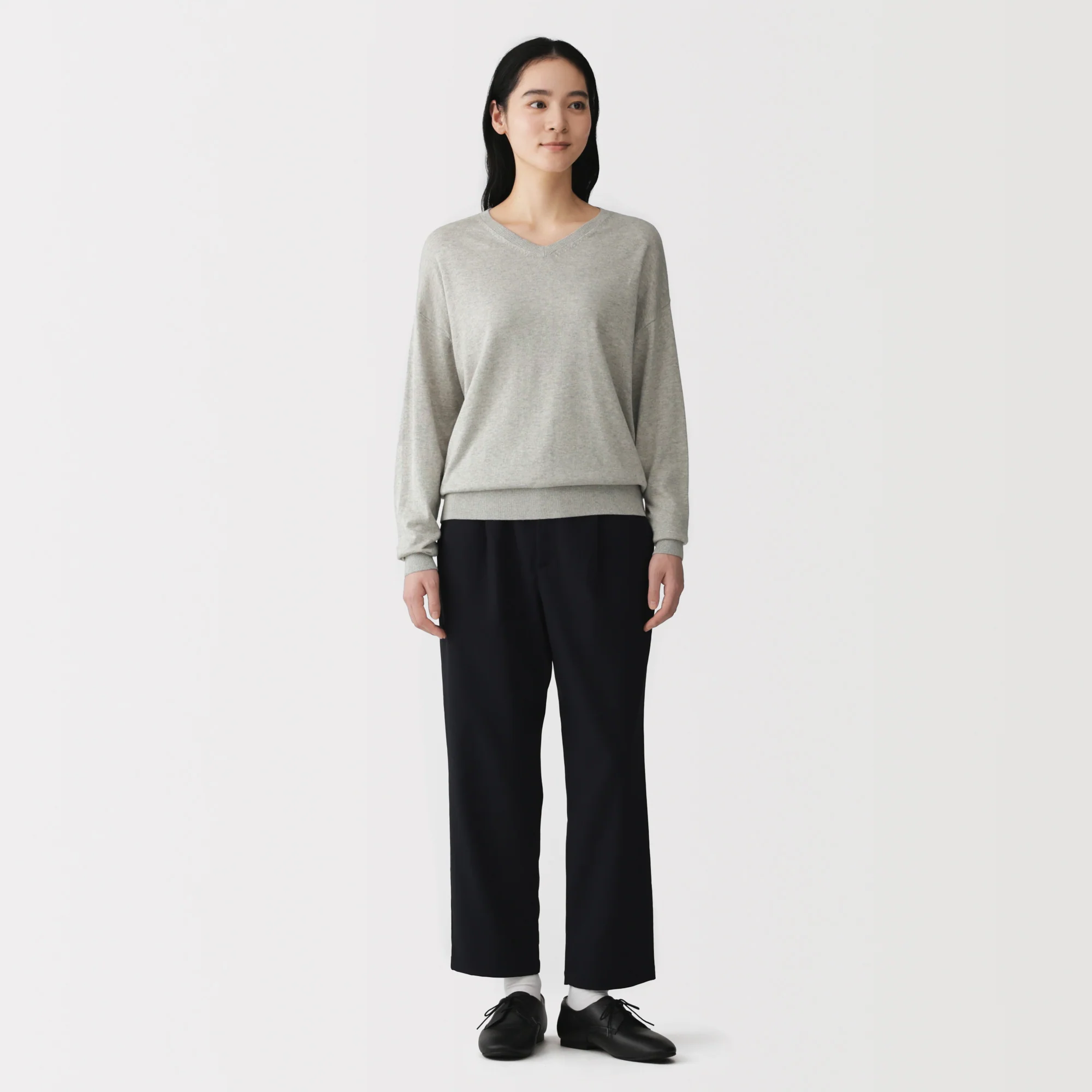 Soy Fiber Blend V-Neck Sweater - Image 11