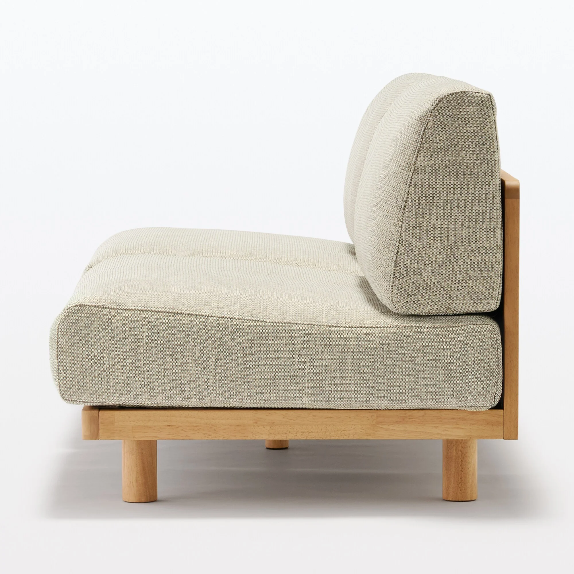 [HD] Spacious Armless Sofa Beige 2 Seater - Image 4