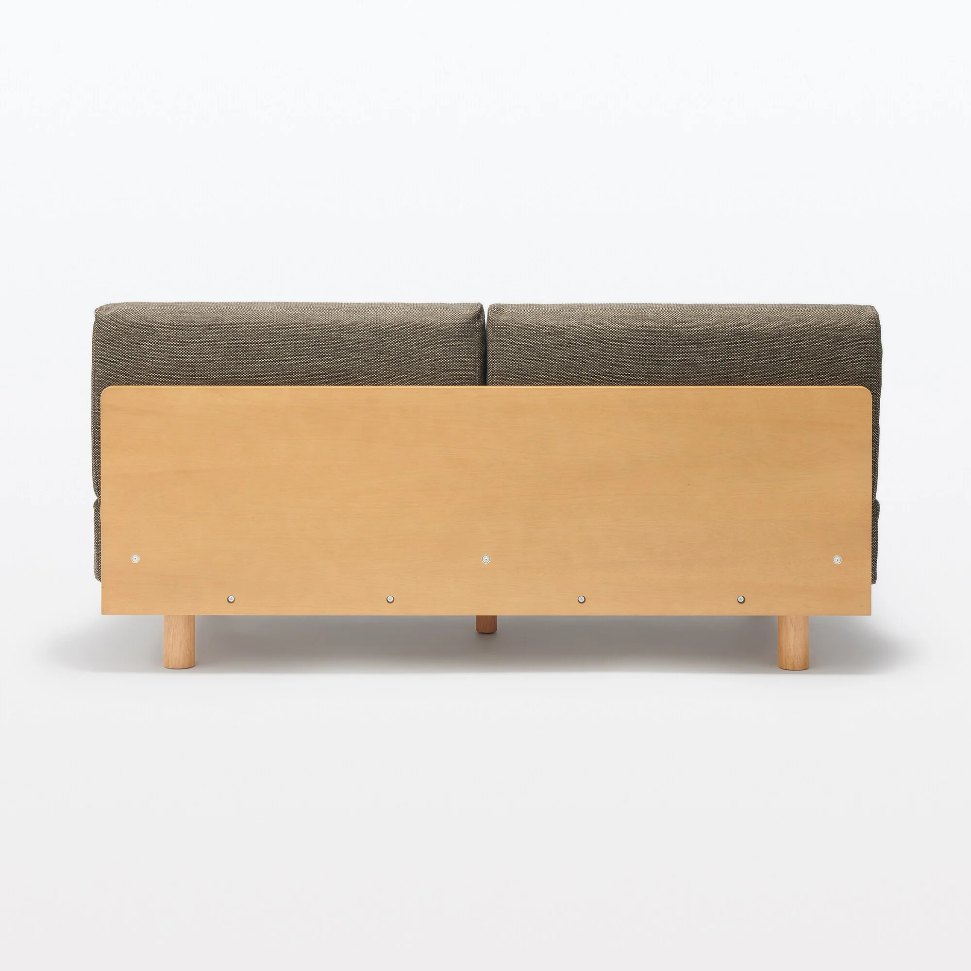 [HD] Spacious Armless Sofa Brown 3 Seater - Image 4