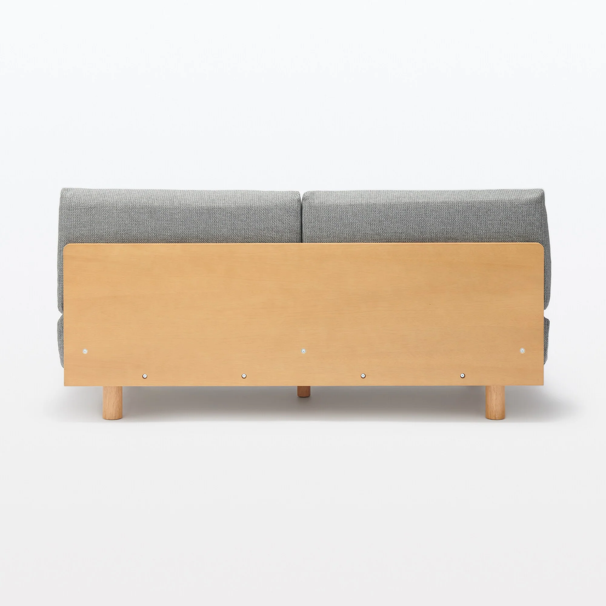 [HD] Spacious Armless Sofa Gray 3 Seater - Image 4