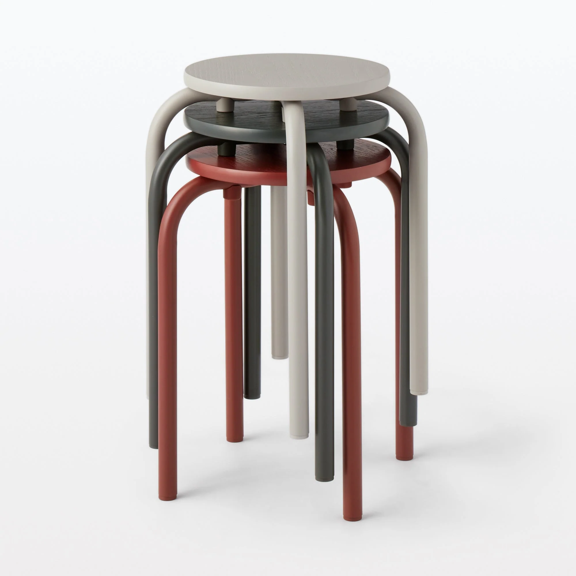 Steel Pipe Stacking Stool - Dark Gray - Image 4