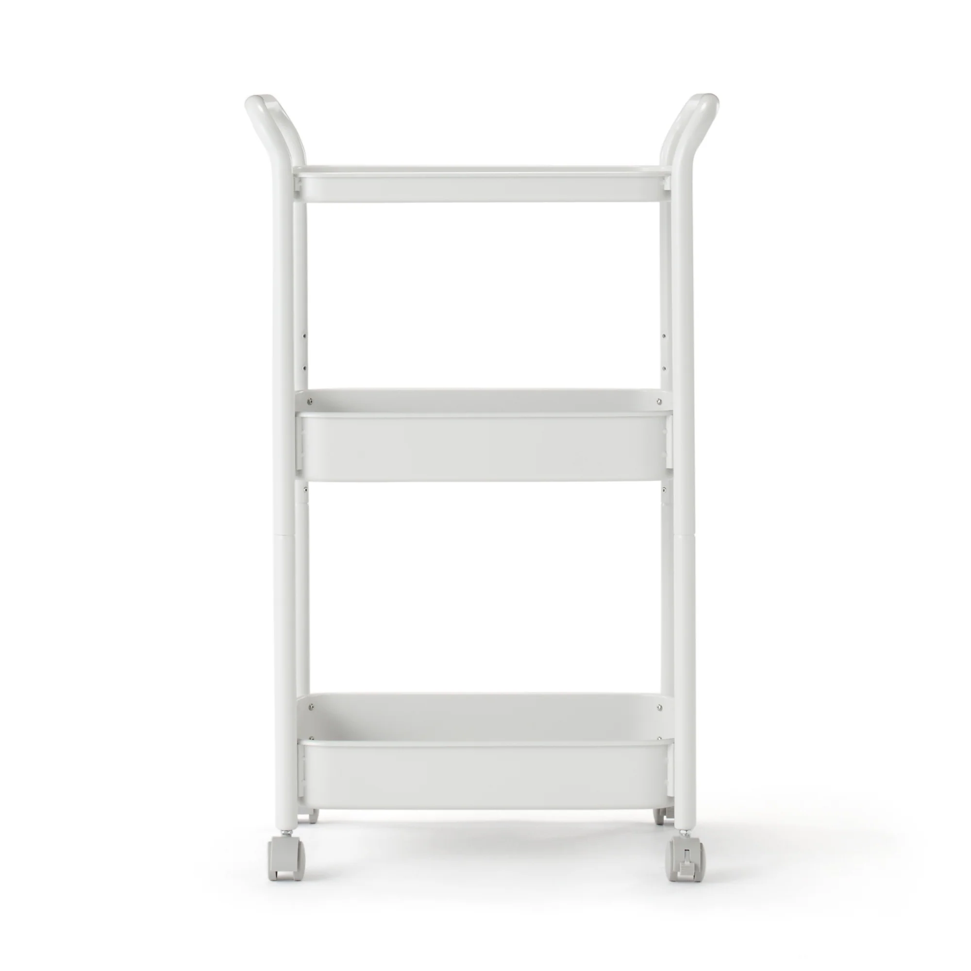 Steel Pipe Wheeled Rack Utility Cart - Light Gray