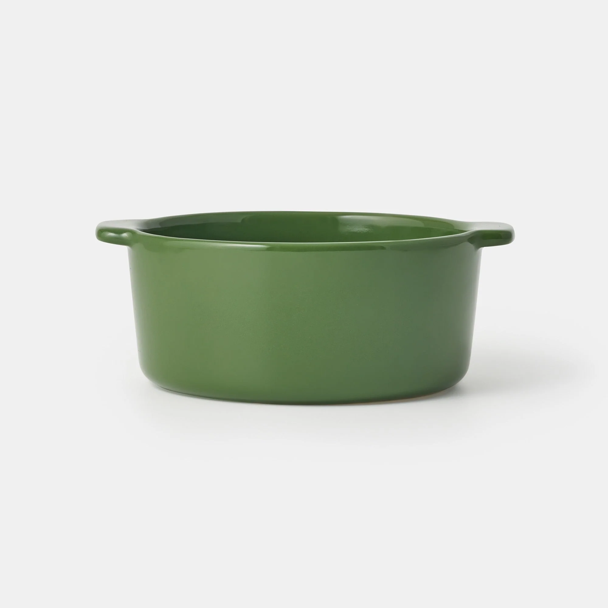 Stoneware Mini Cocotte Bowl (Dia. 6.2") - Green - Image 2