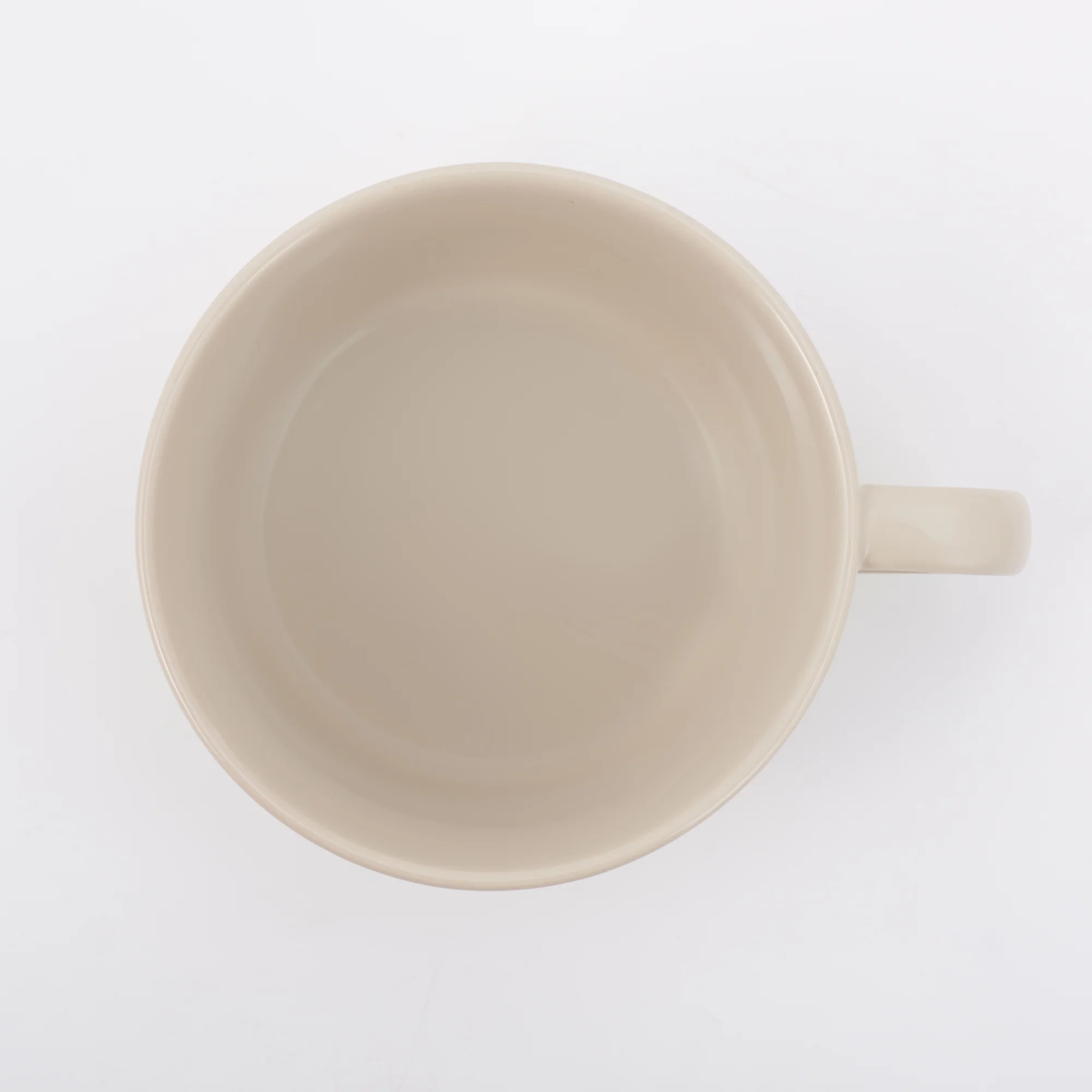 Stoneware Cereal Mug Cup - Gray Beige - Image 3