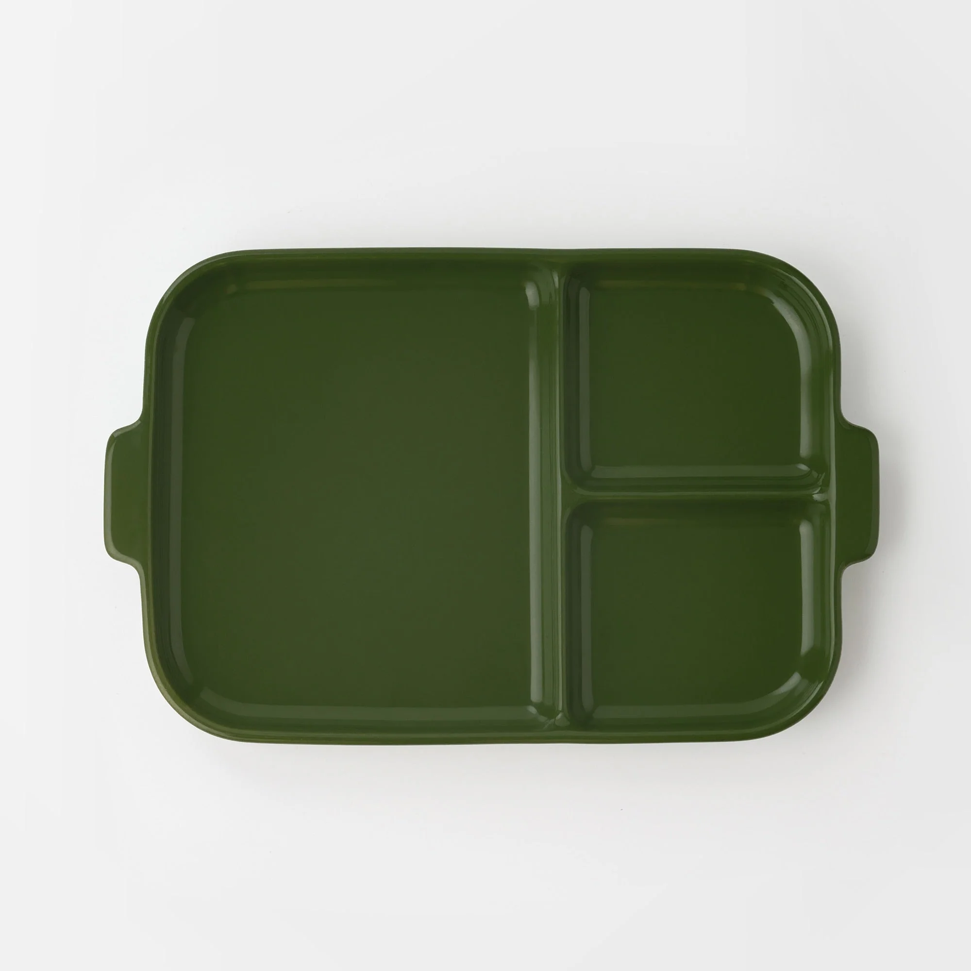 Stoneware Divided Plate - Green - Image 2