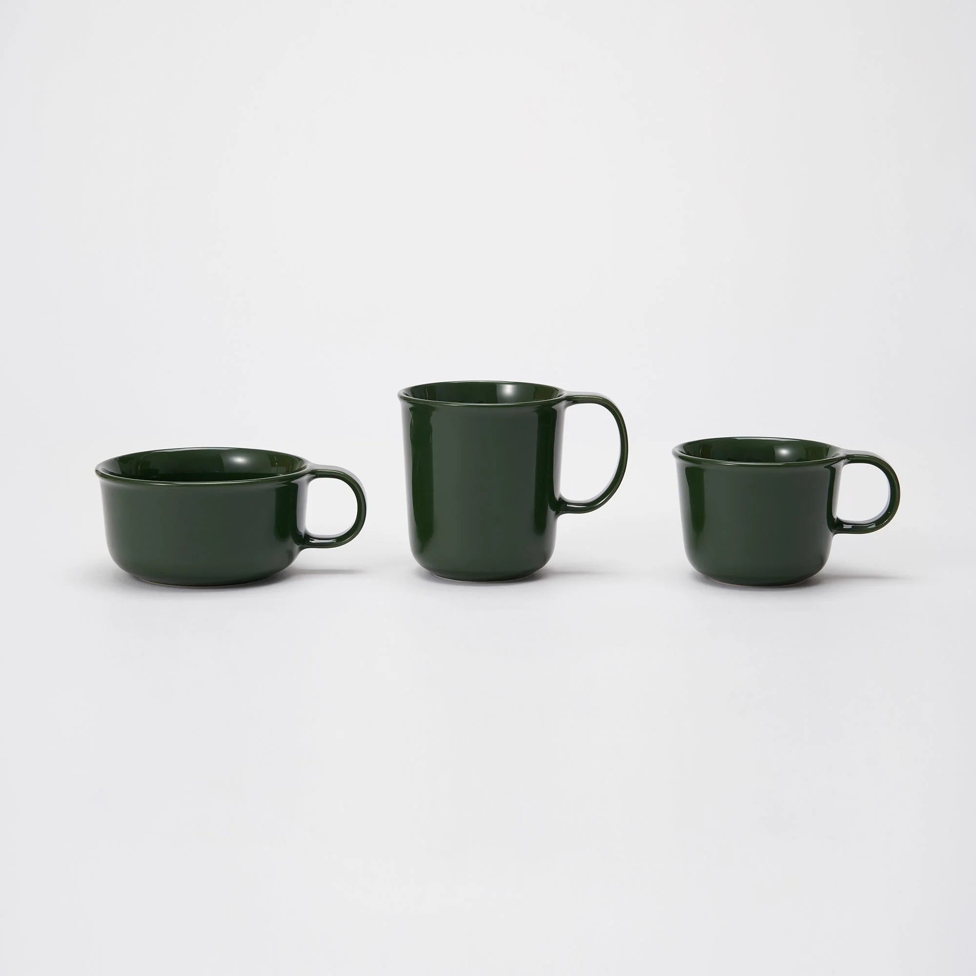 Stoneware Mug Cup (16.6 fl oz) - Dark Green - Image 10