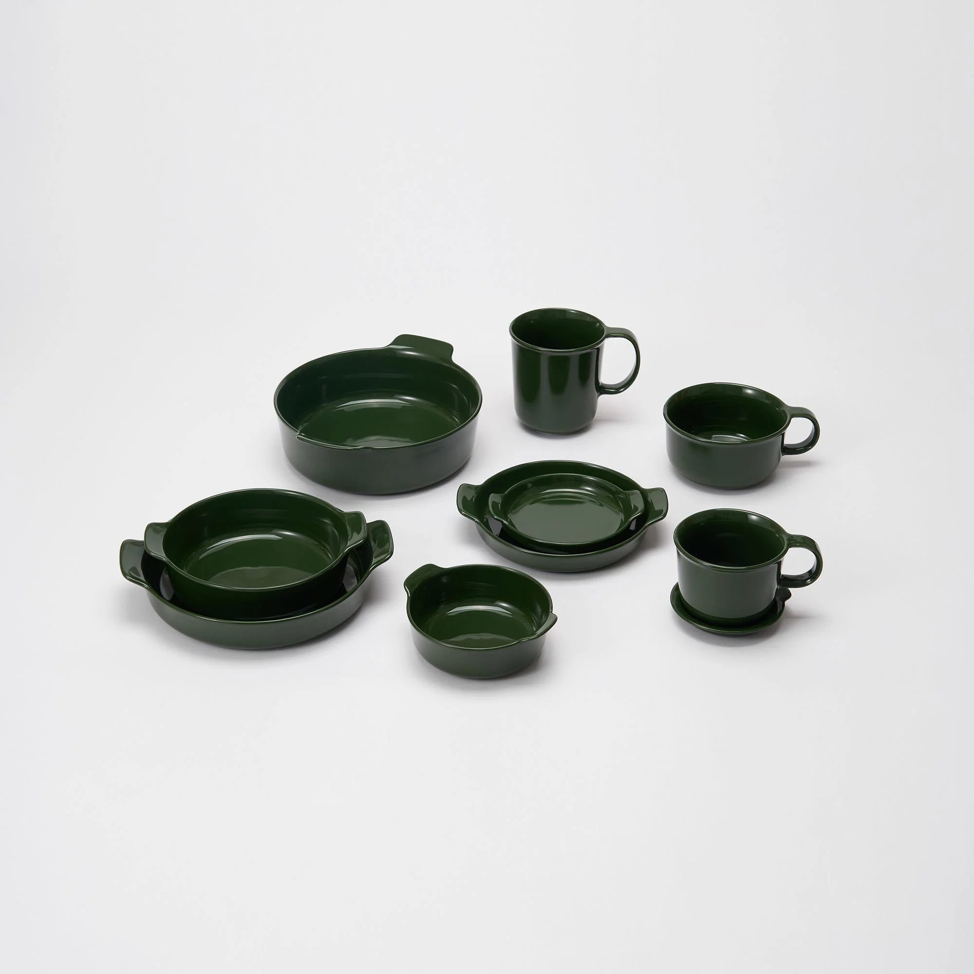 Stoneware Mug Cup (16.6 fl oz) - Dark Green - Image 11