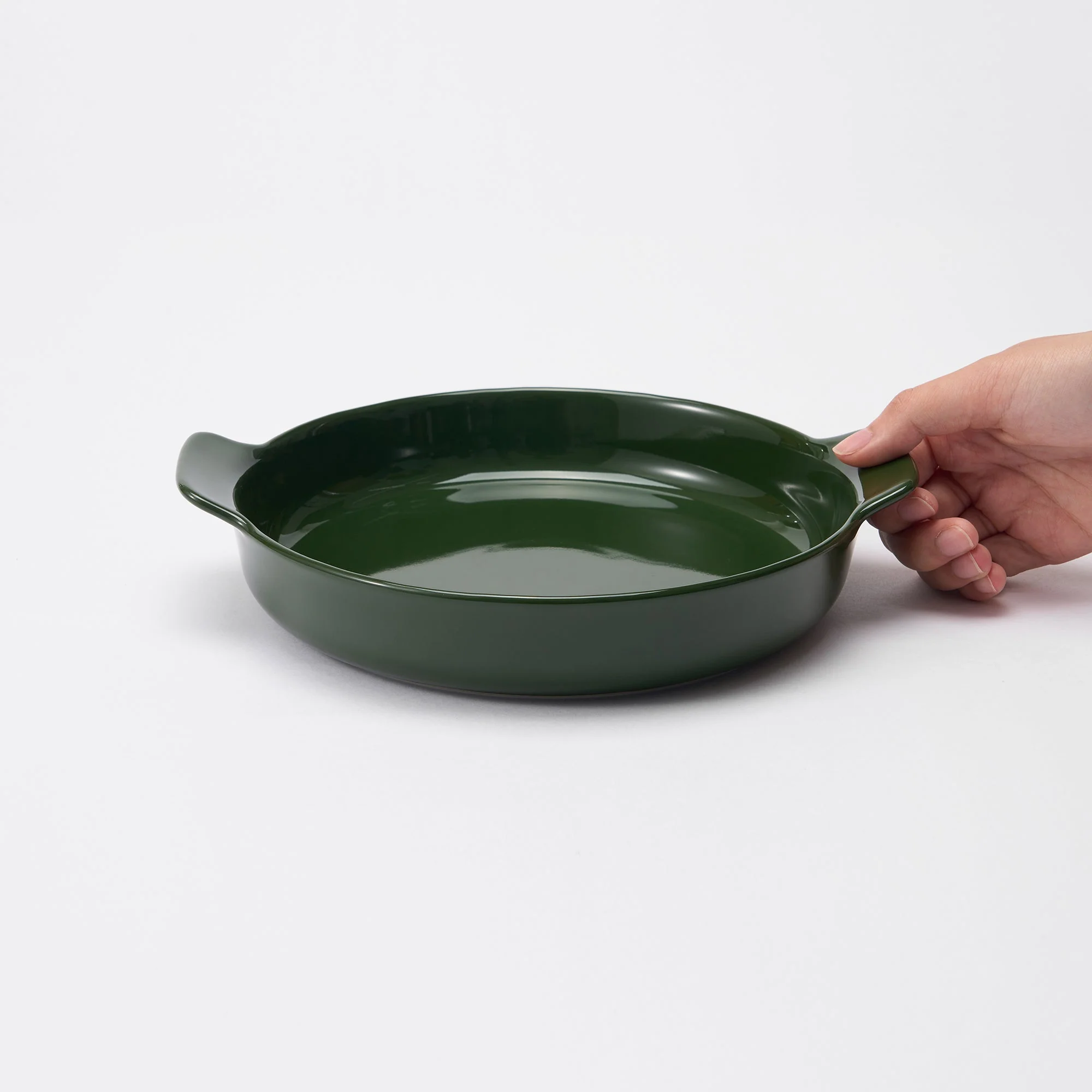 Stoneware Plate (Dia. 8.3") - Dark Green - Image 2