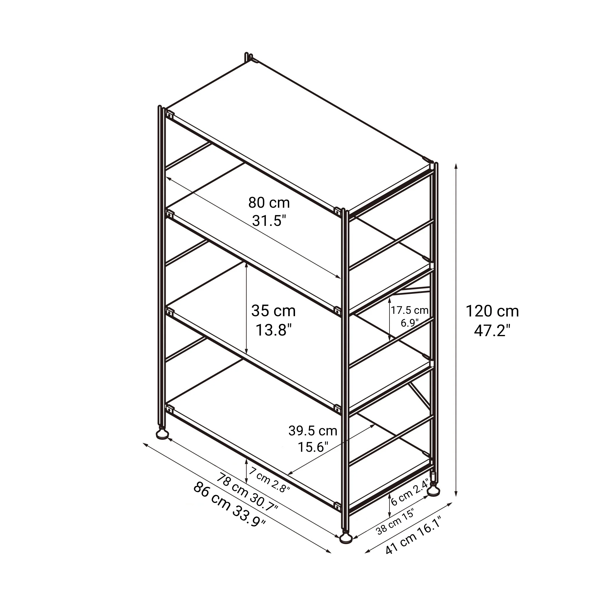 SUS Shelving Unit - Light Gray - Wide - Medium - Image 4