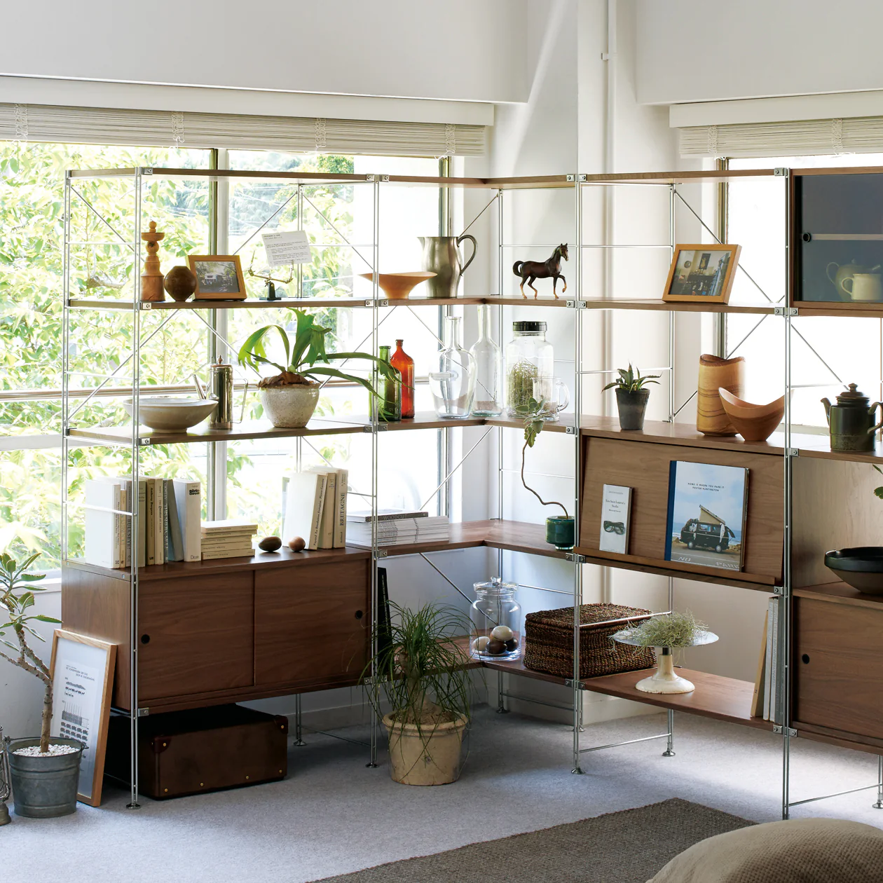 SUS Shelving Unit Additional Corner Shelf - Walnut - Image 3