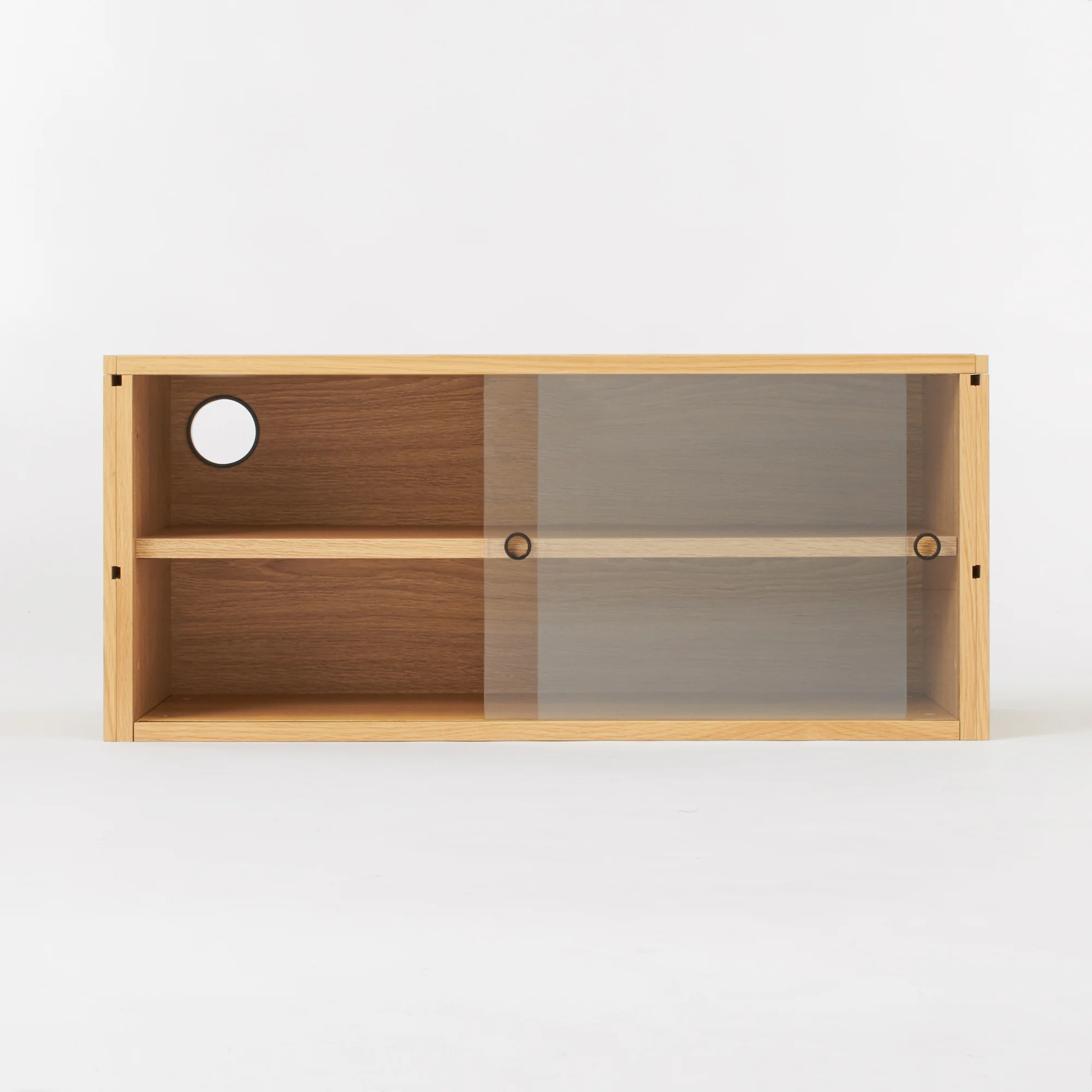 SUS Shelving Unit - Box with Glass Door - Oak - Image 9