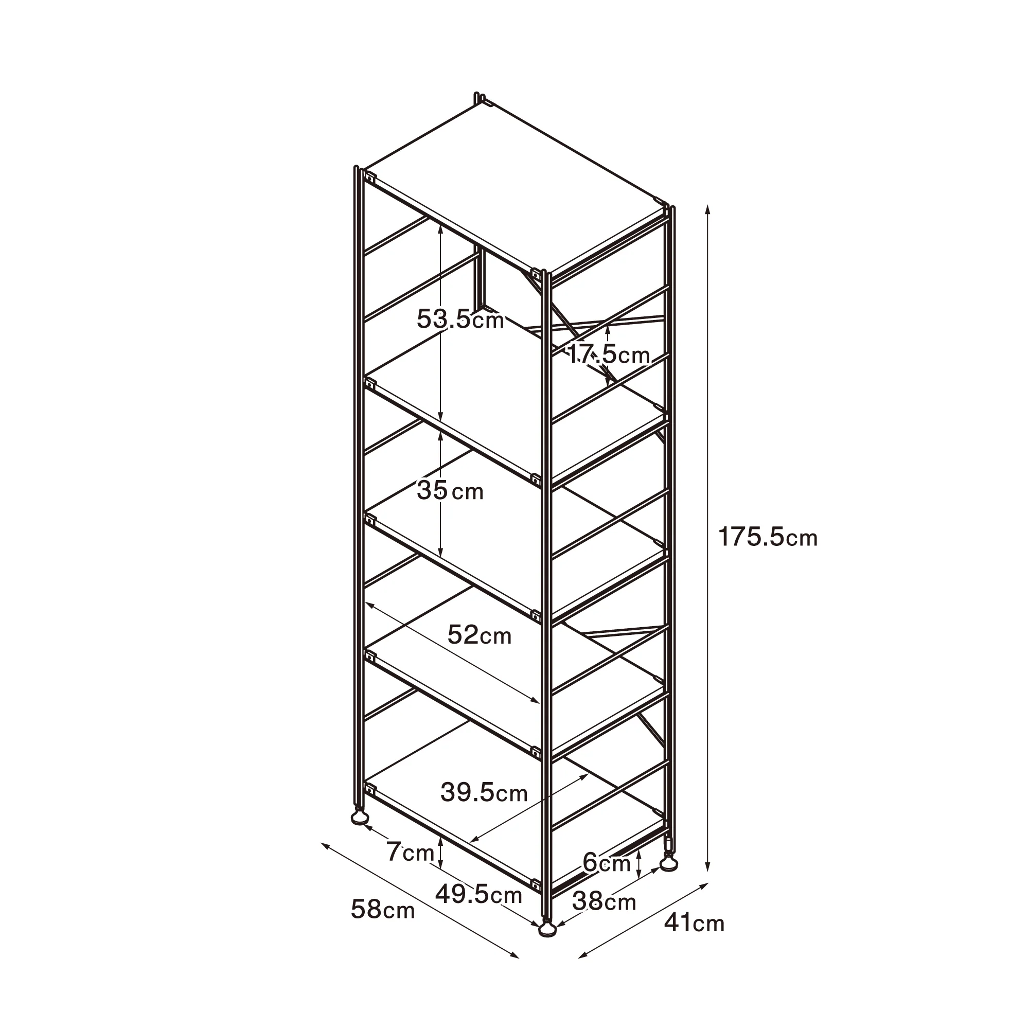SUS Shelving Unit - Light Gray - Regular - Large - Image 5