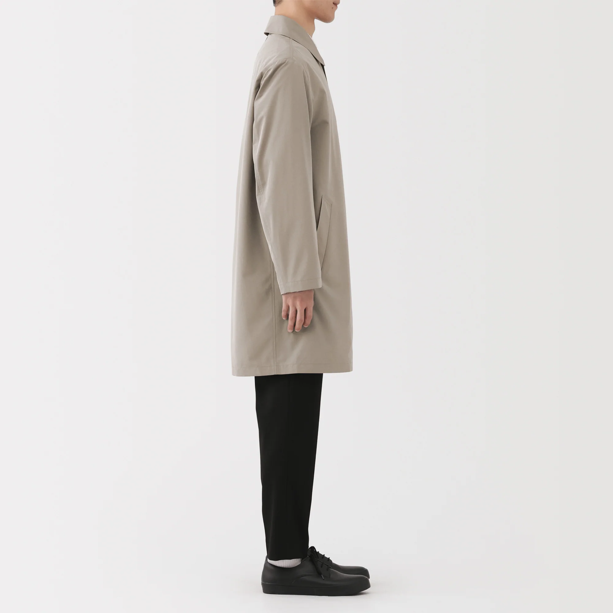 Water Repellent Stand Fall Collar Coat - Image 5
