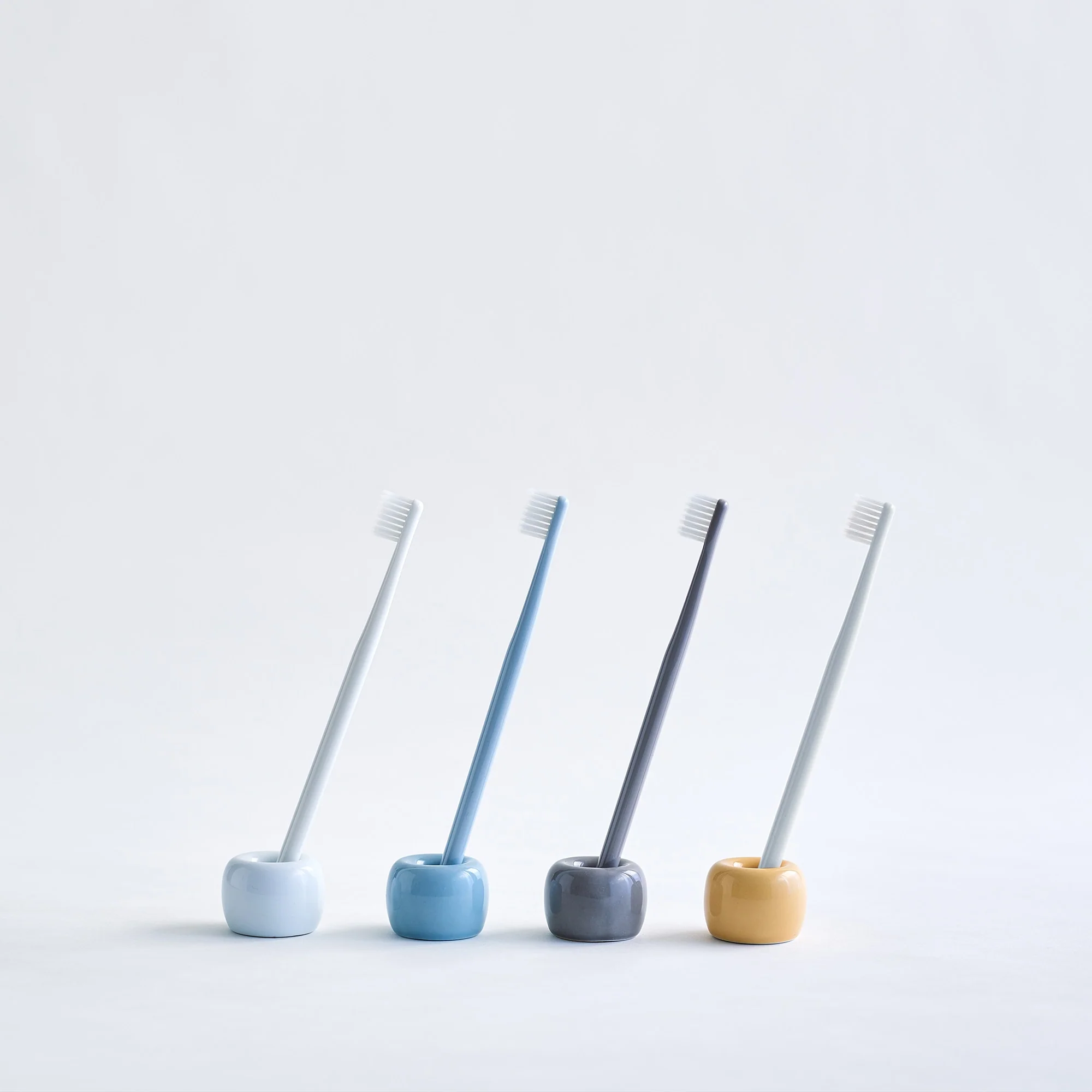 White Porcelain Toothbrush Stand - Image 4