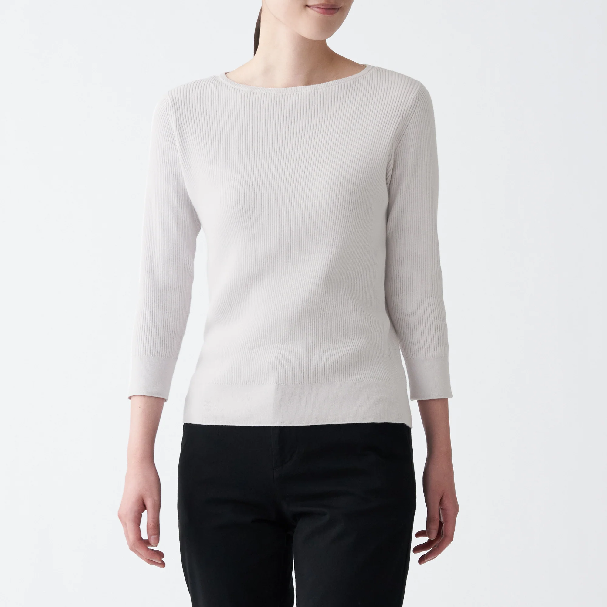 Women Organic Cotton Silk Boat Neck Sweater - Image 8