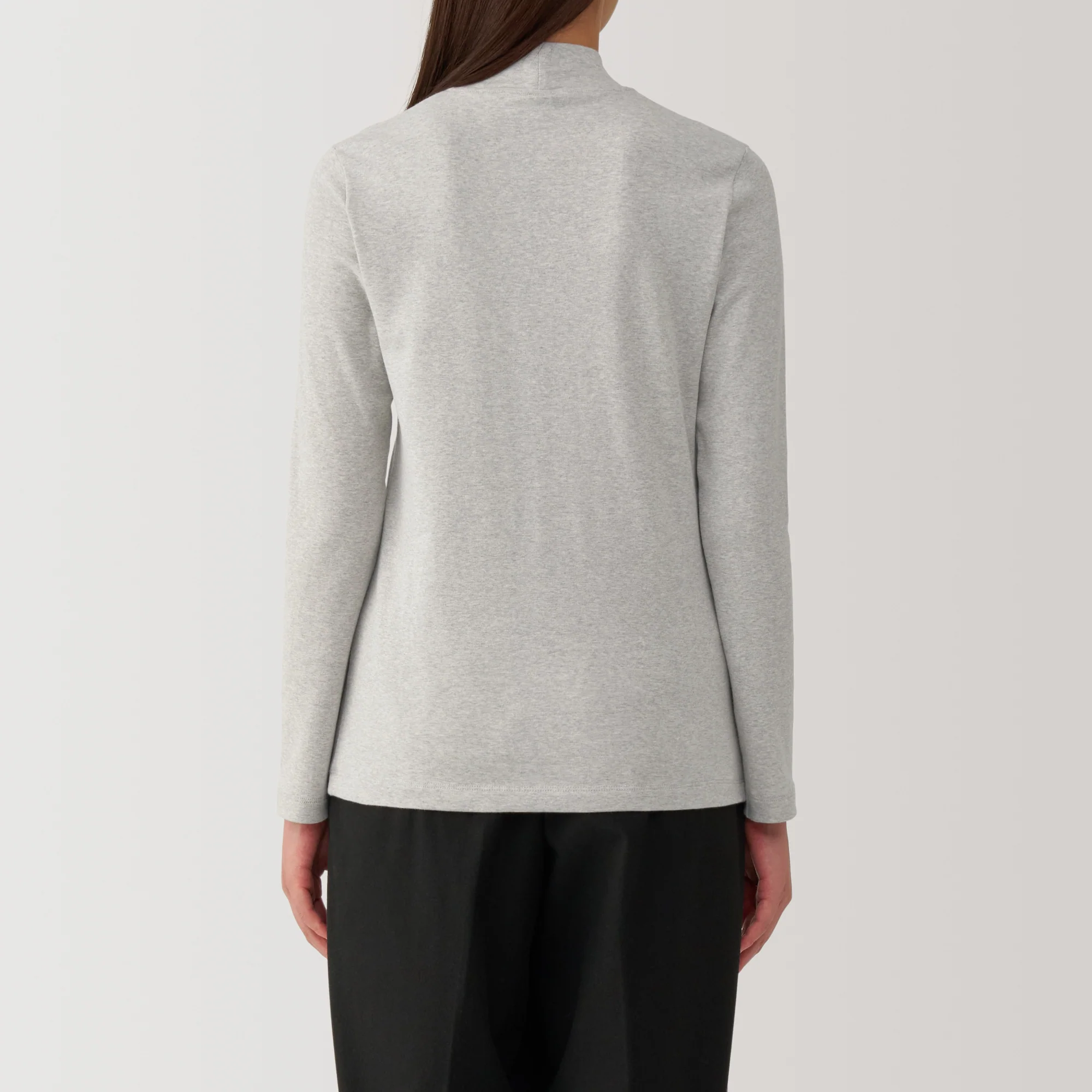 Women's Brushed Ribbed High Neck Long Sleeve T-Shirt - Image 30