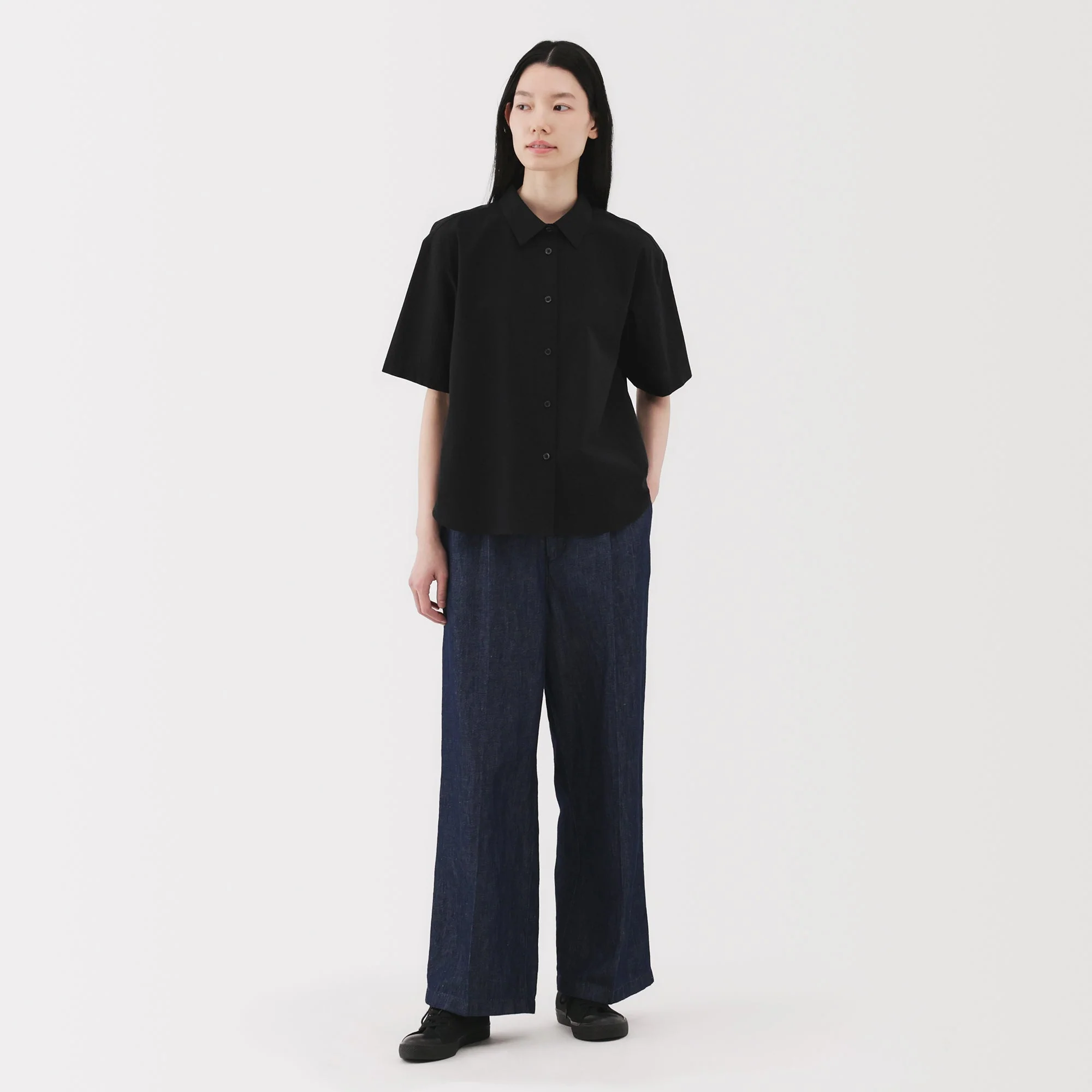 Women's Cool Touch Regular Collar Short Sleeve Shirt - Image 34