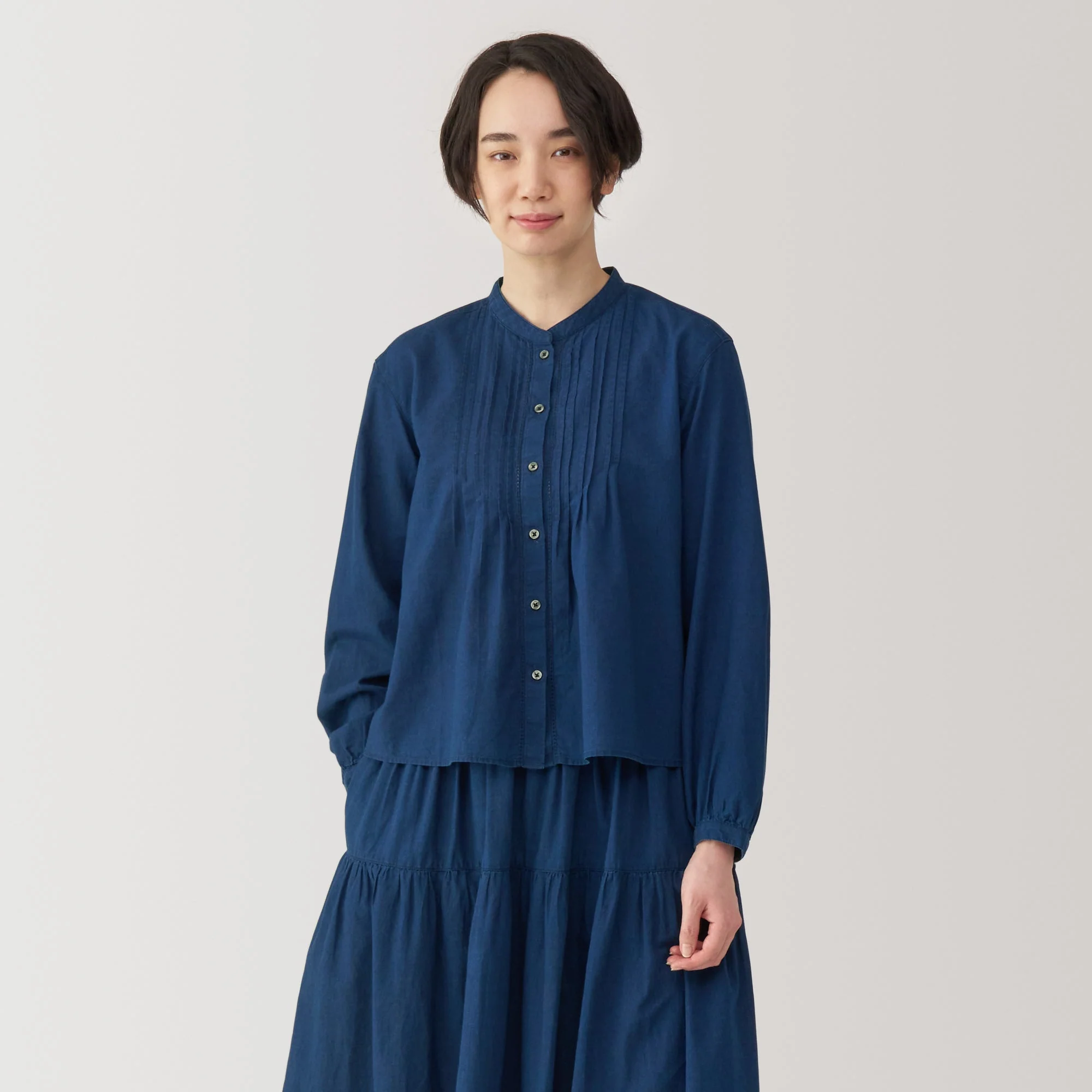 Women's Cotton Voile Indigo Blouse