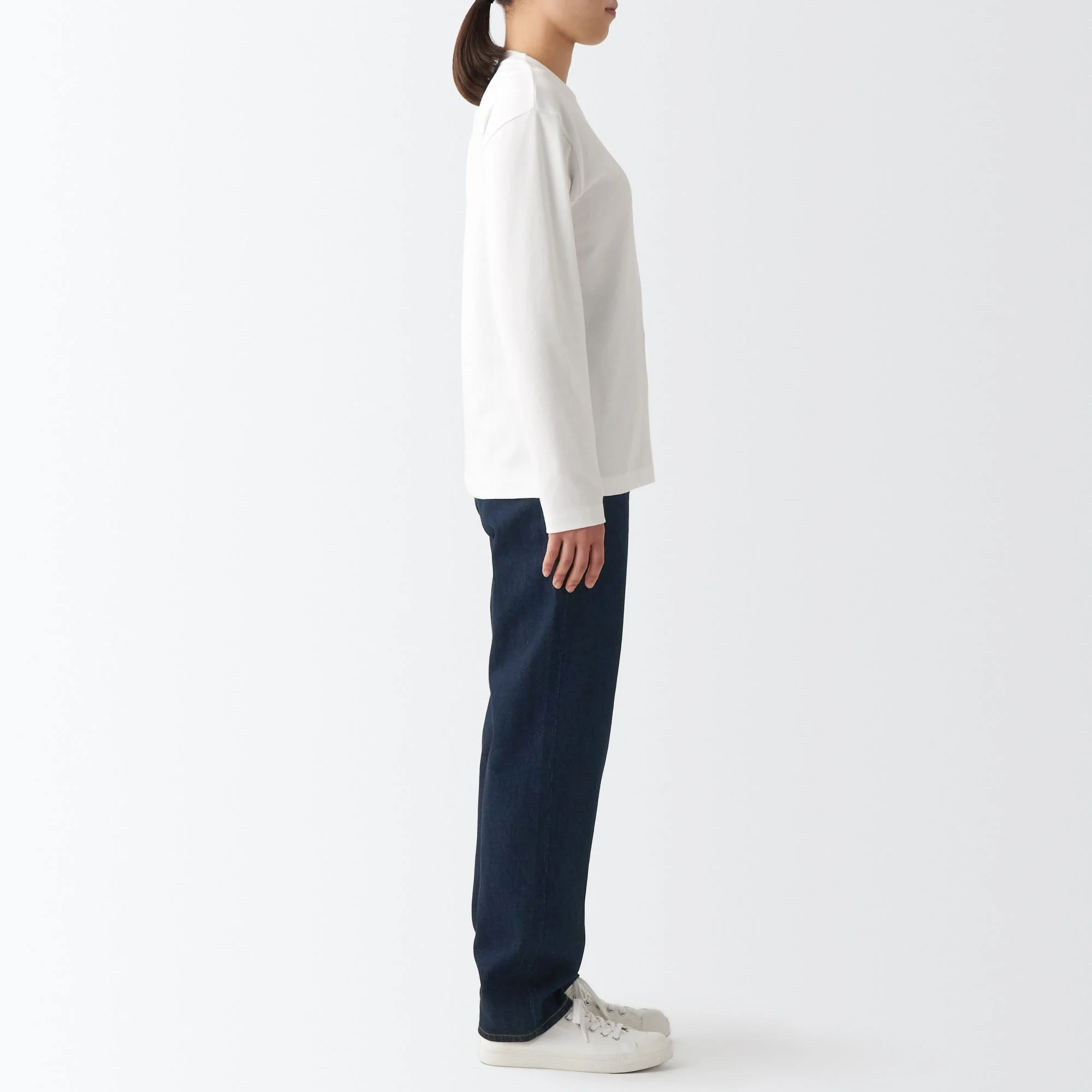 Women's Denim Regular Pants Dark Navy (L 30inch / 77cm) - Image 6