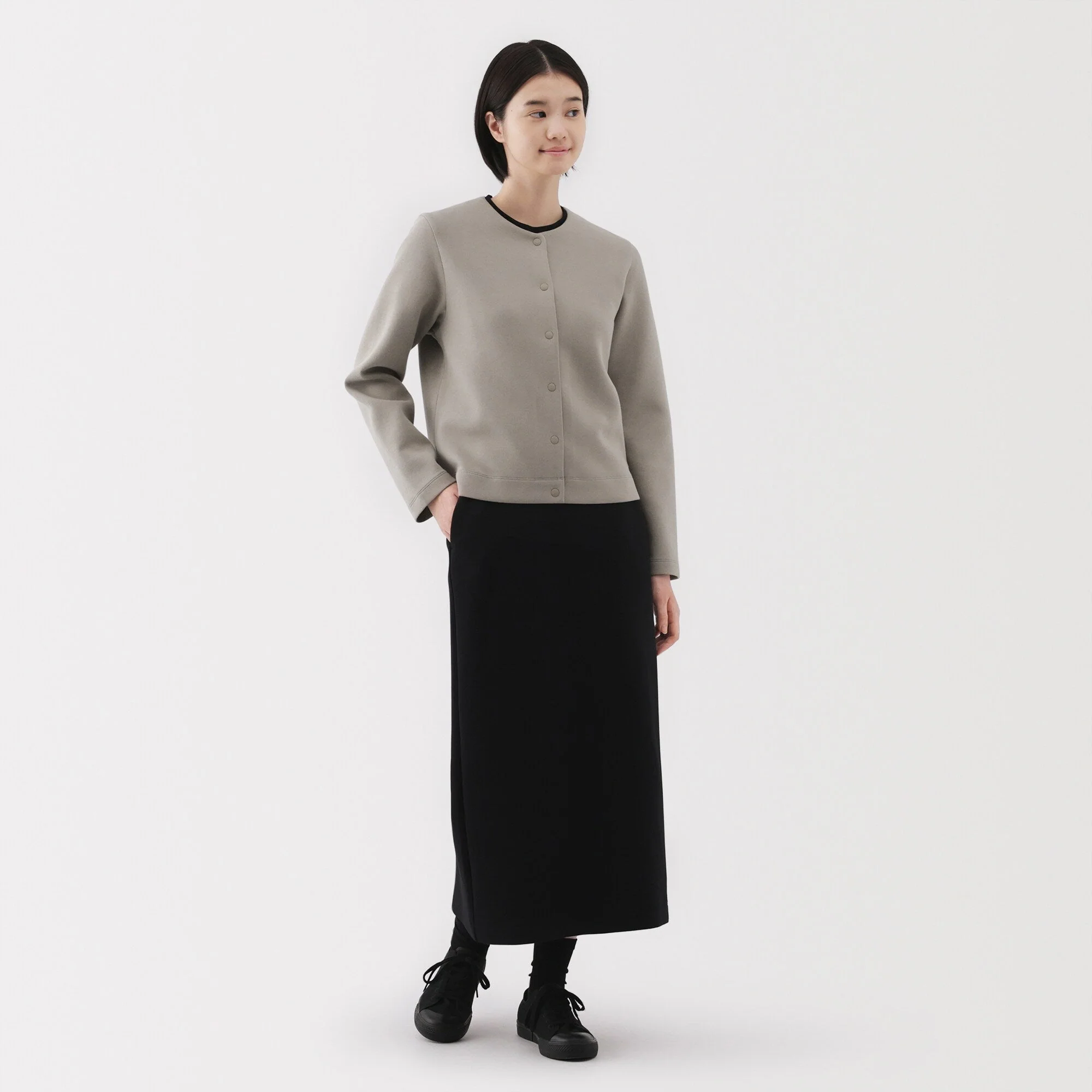 Women's Double Knitted Sweatshirt Cardigan - Image 25