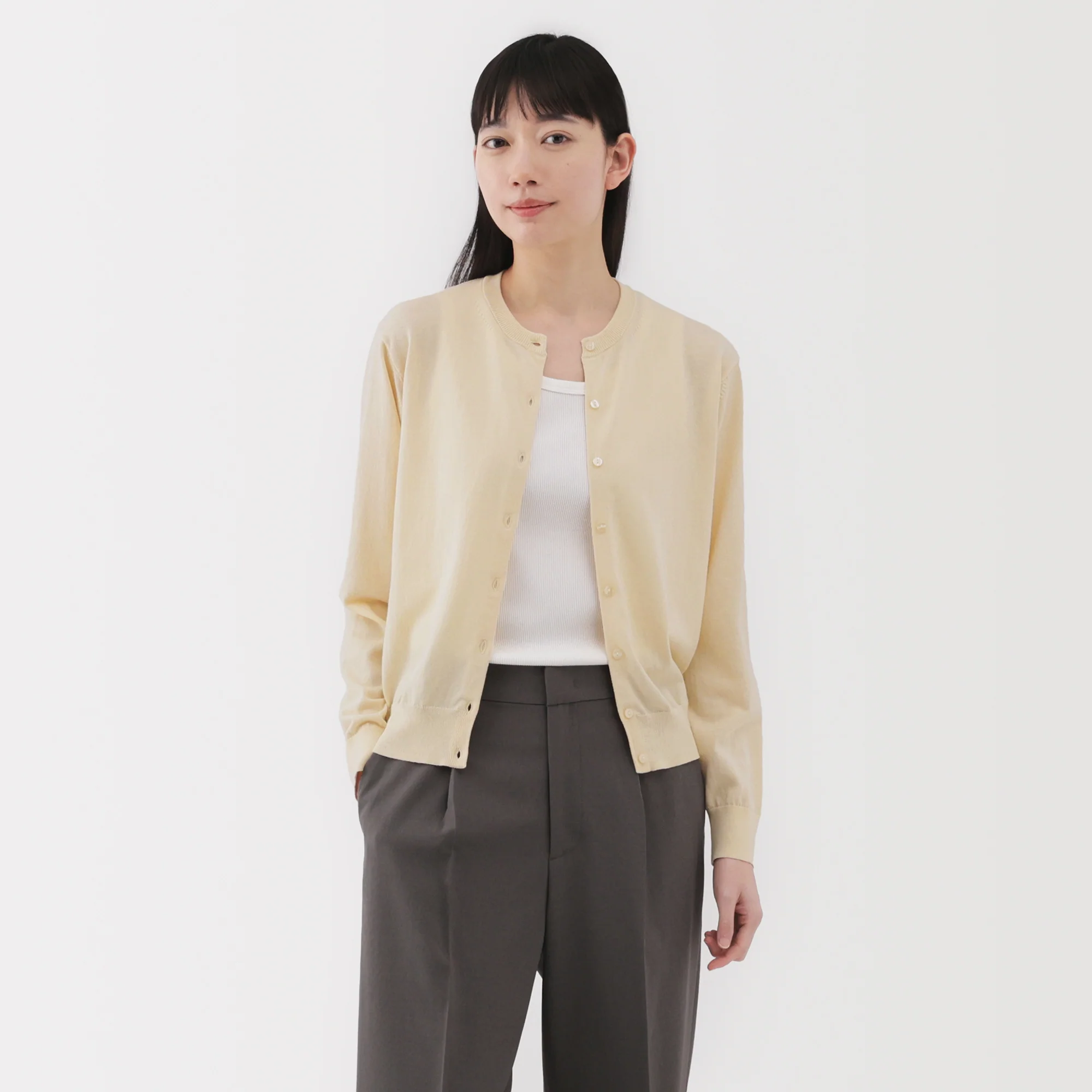 Women's High Twist Crewneck Cardigan - Image 3