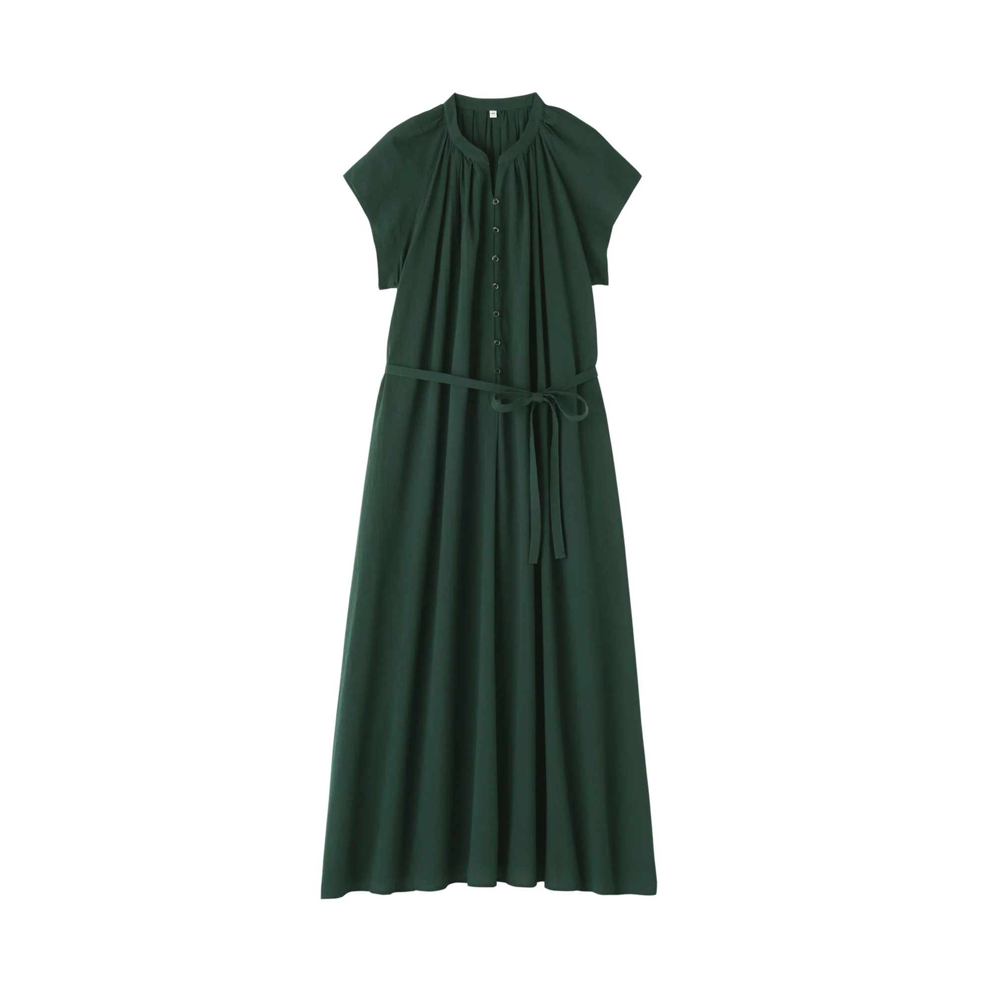 Women's High Twisted Veil French Sleeve Patterned Dress - Image 2