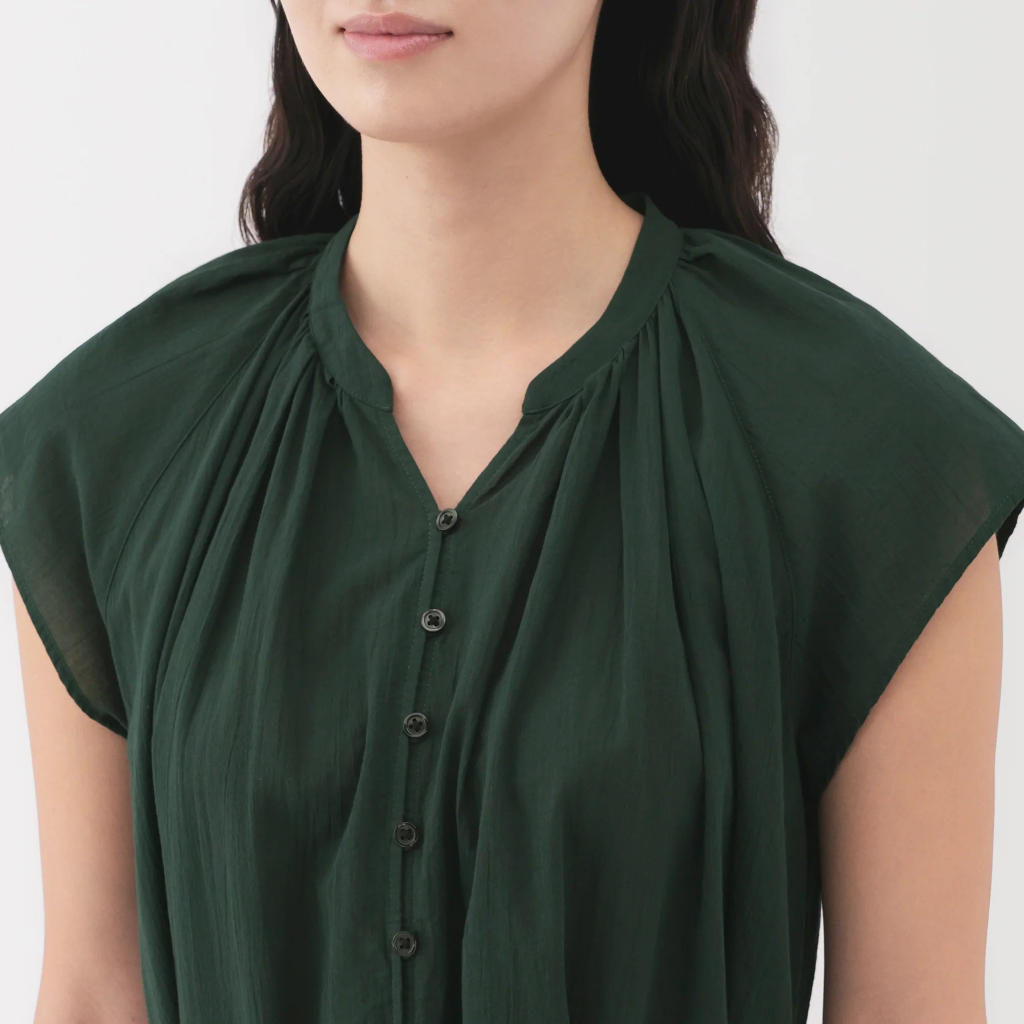 Women's High Twisted Veil French Sleeve Patterned Dress - Image 7