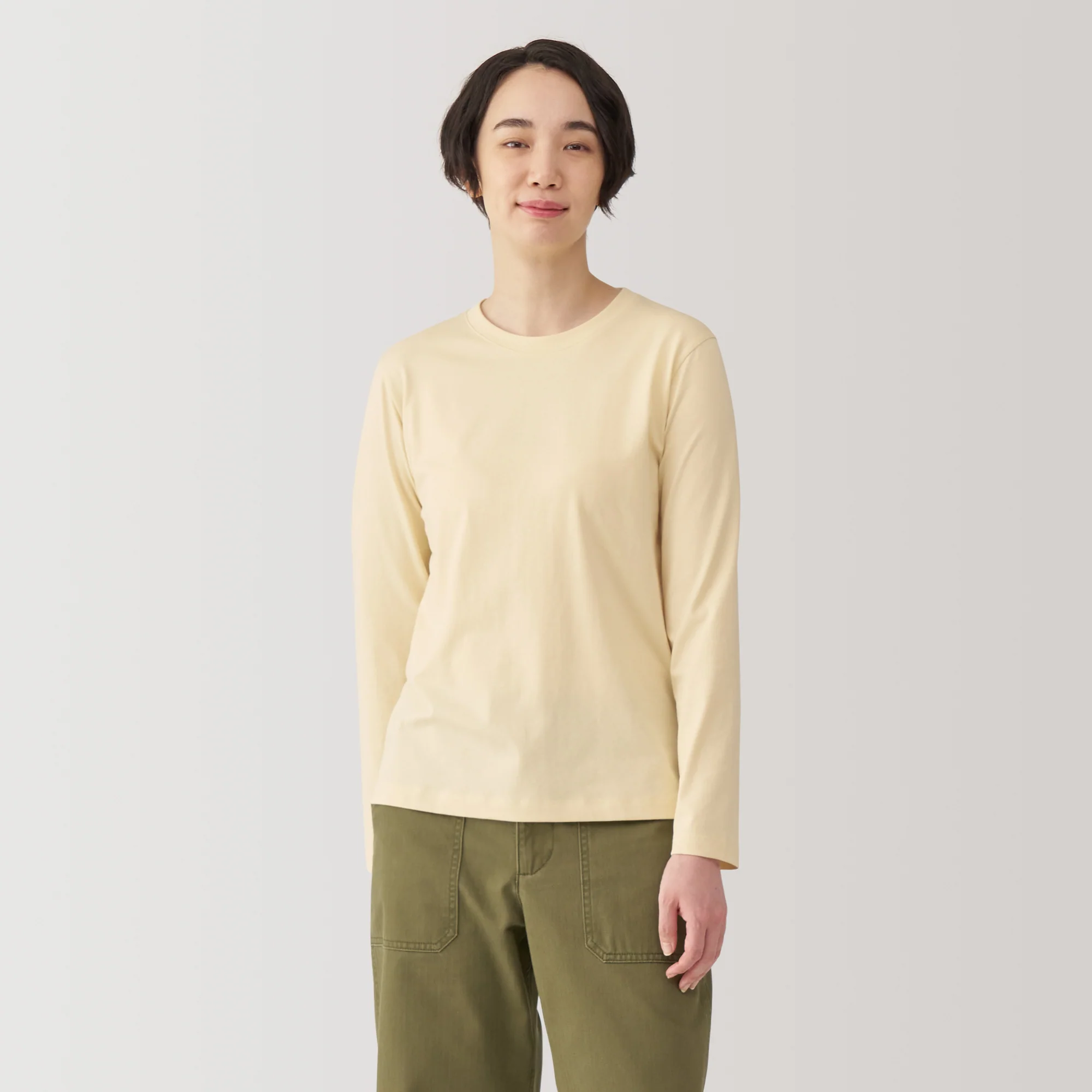 Women's Jersey Crew Neck Long Sleeve Striped T-Shirt - Image 43