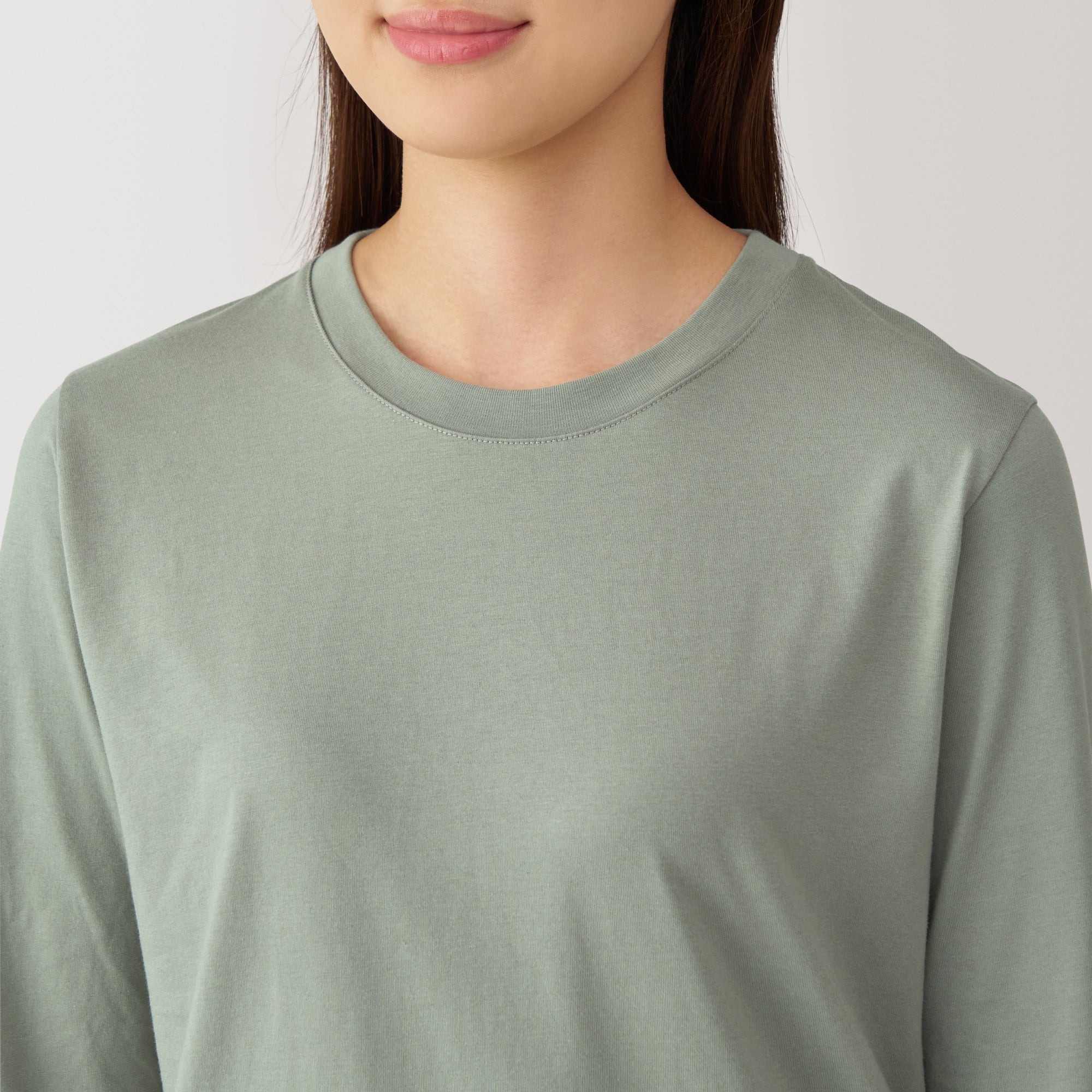 Women's Jersey Crew Neck Long Sleeve Striped T-Shirt - Image 55