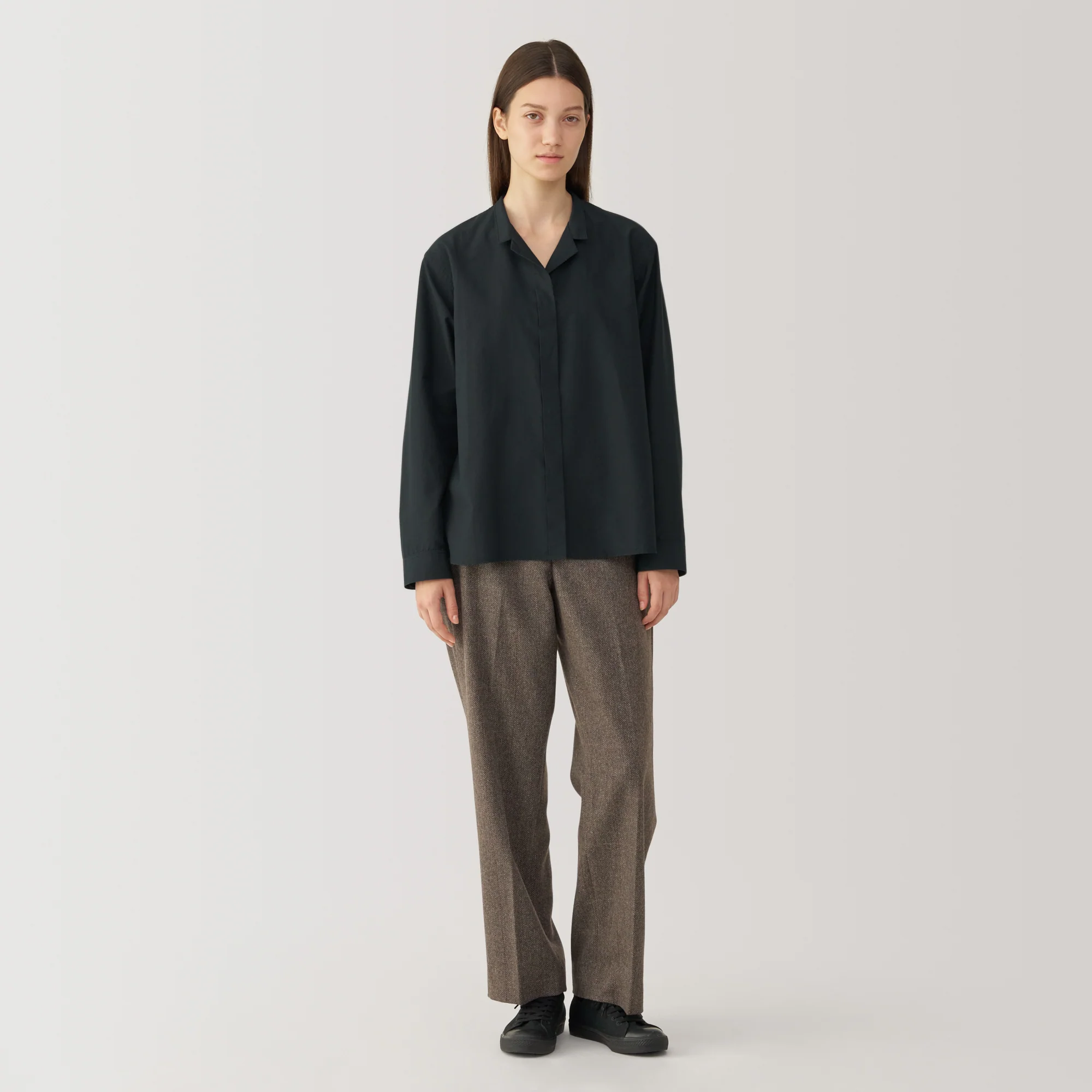 Labo Women's Silk Blend Open Collar Shirt - Image 18